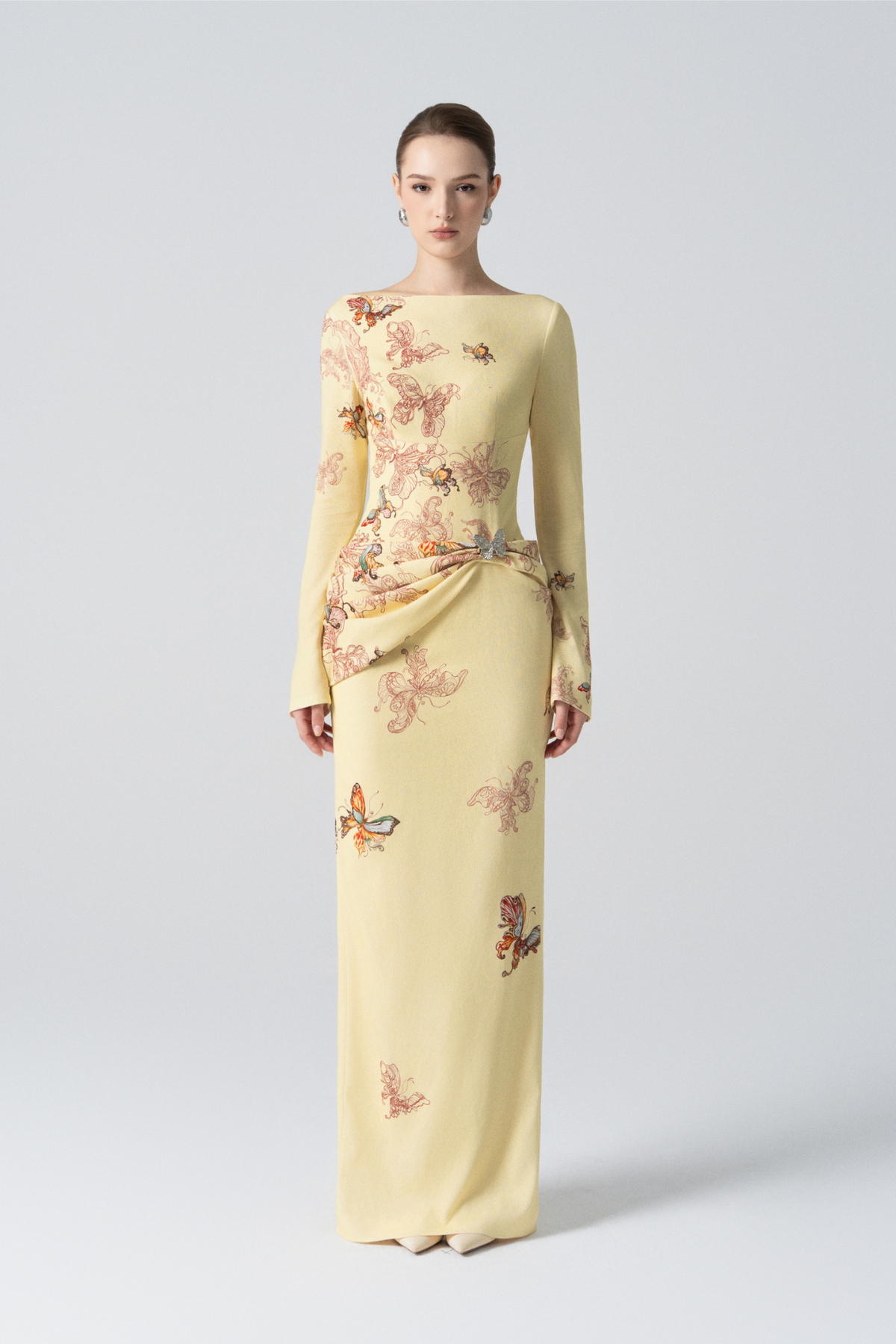 Butterfly Veil Pencil Dress