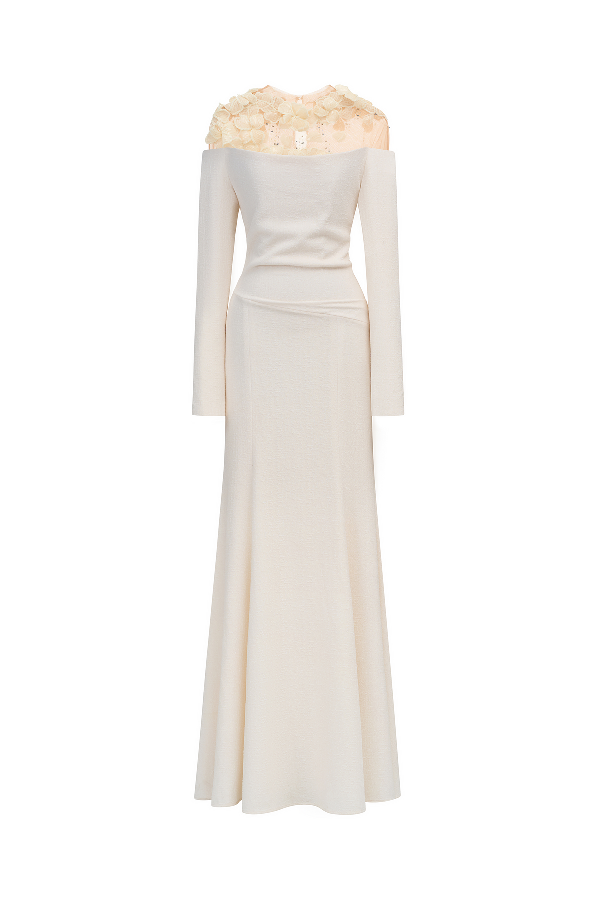 Celestia Draped Crystal Midi Dress