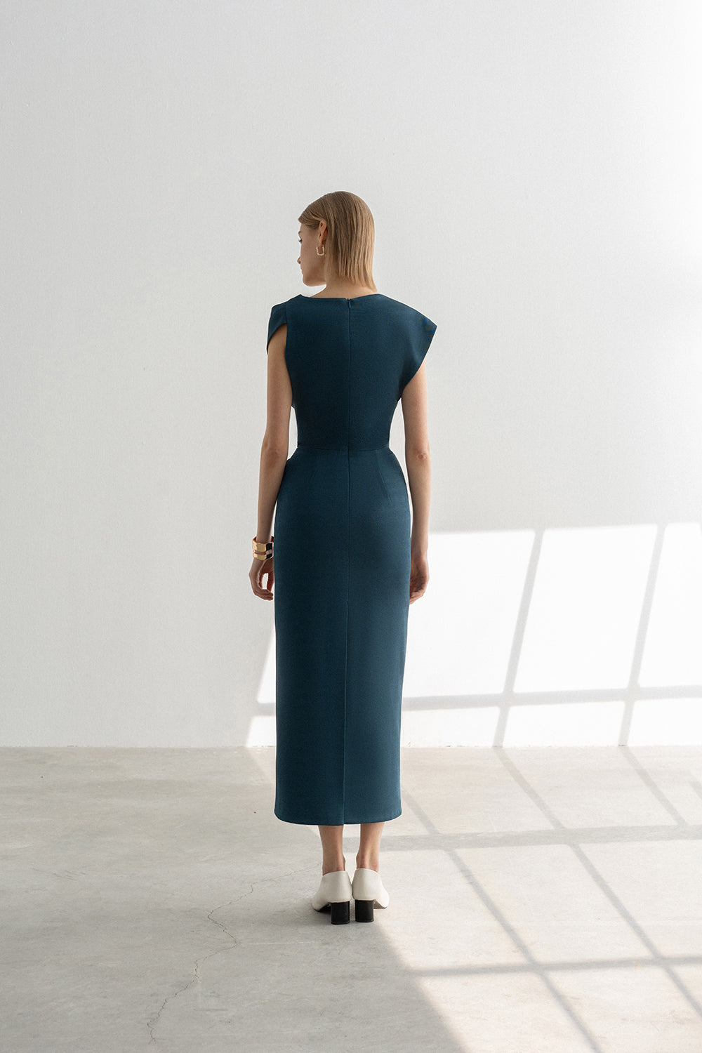 Isa Draped Pencil Dress