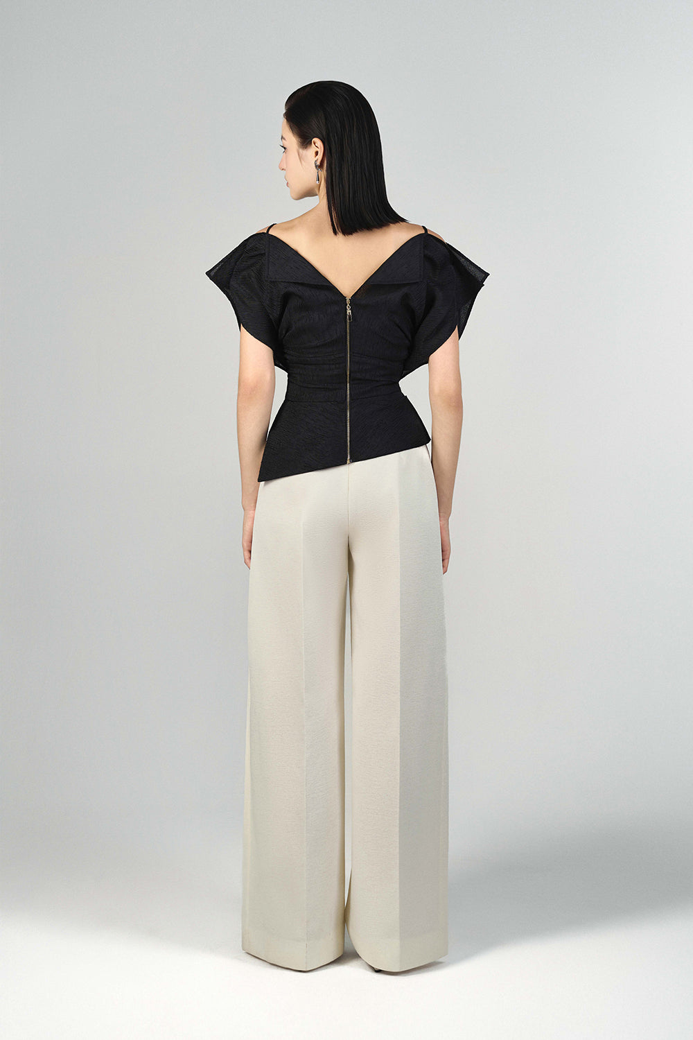 Liora Boat Neck Peplum Set