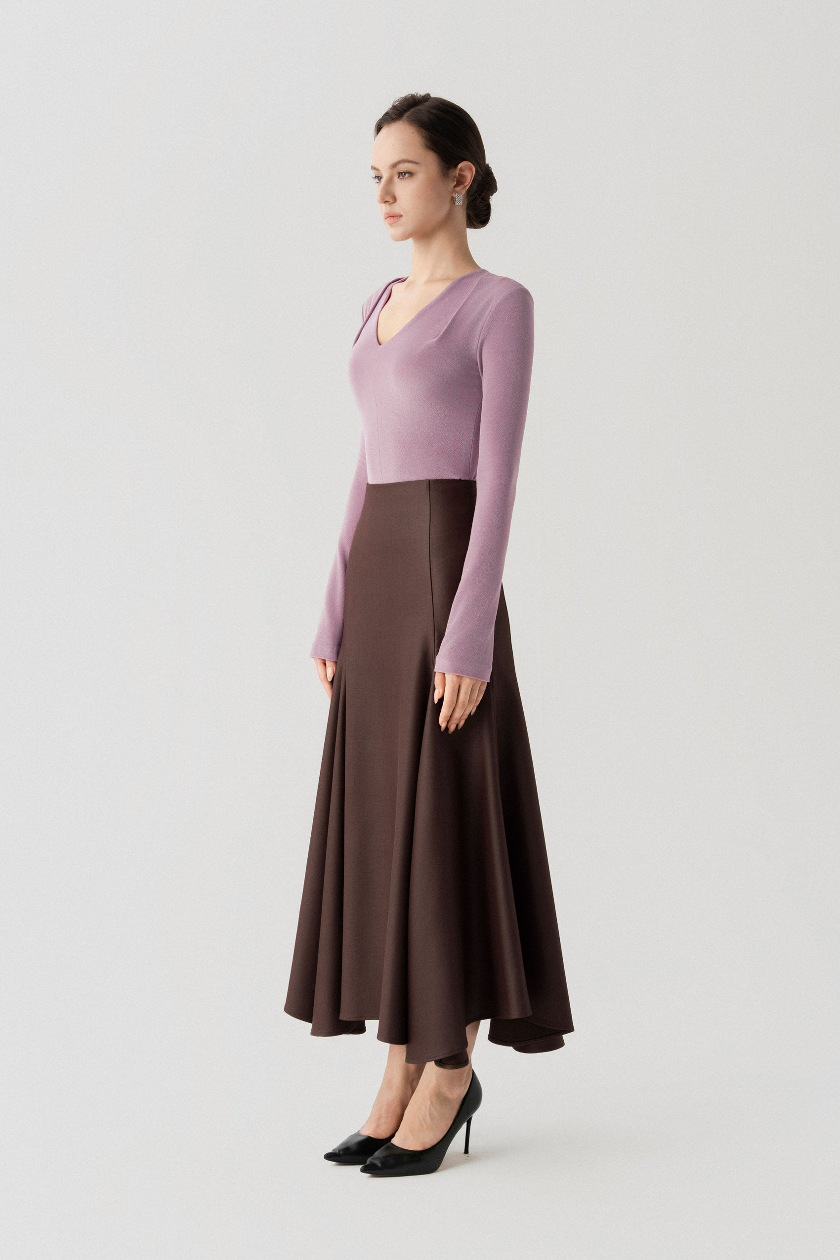 Double Knit Crepe Set with Skirt