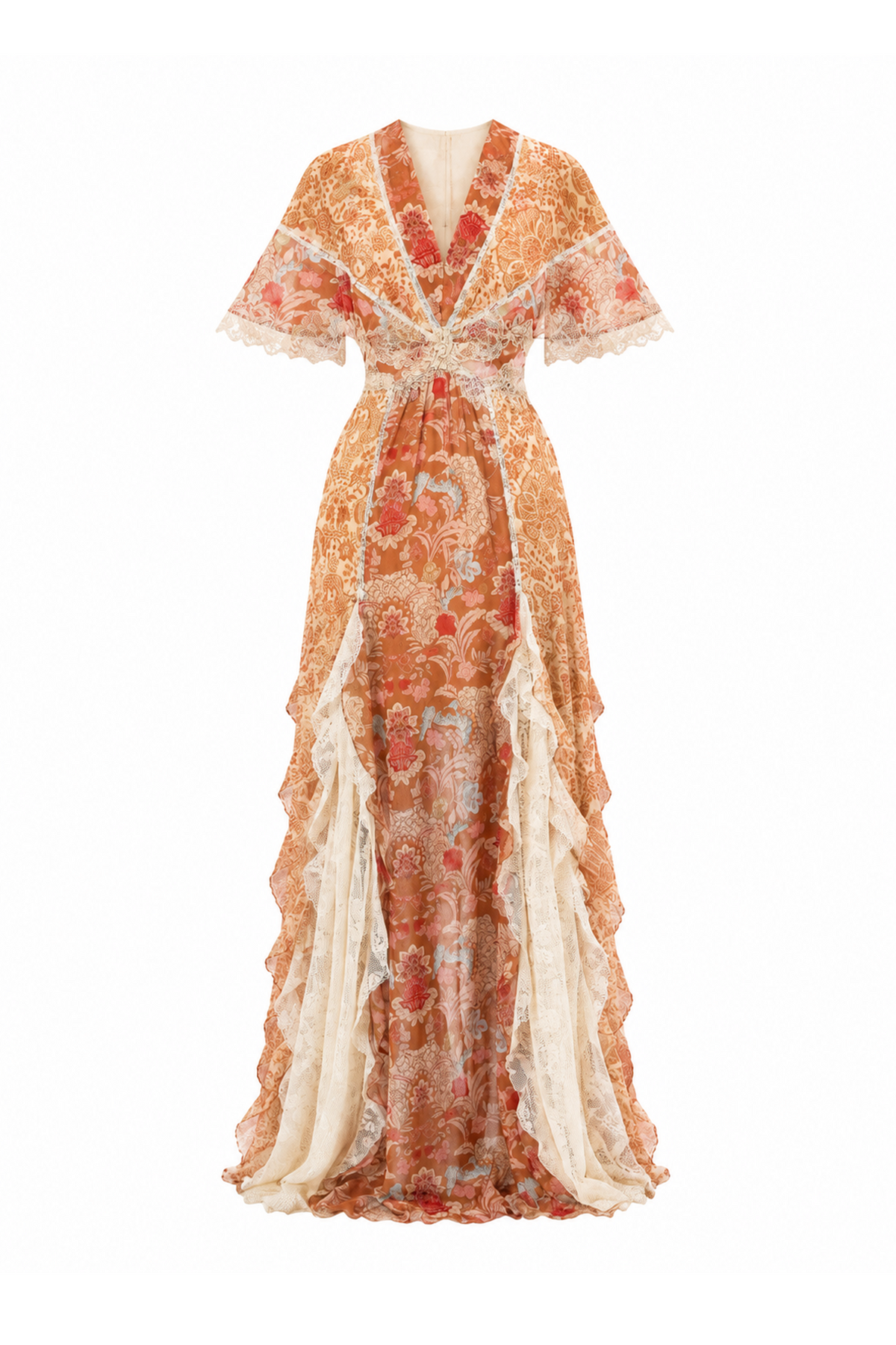 Baroque Lace Maxi Dress