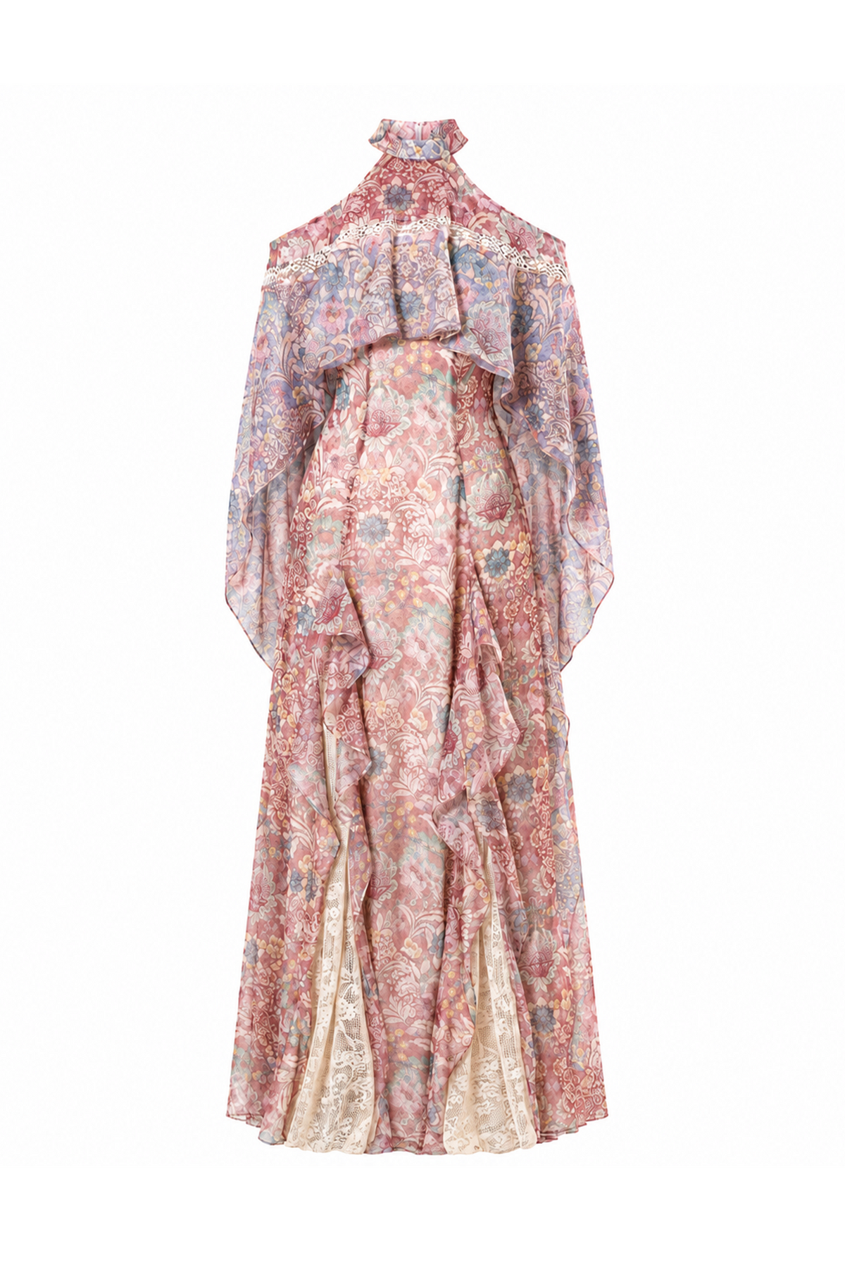 Baroque Halter Maxi Dress