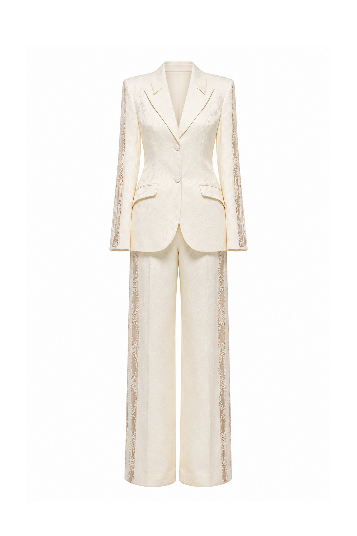 Jacquard Lace Trim Set (with Pants)