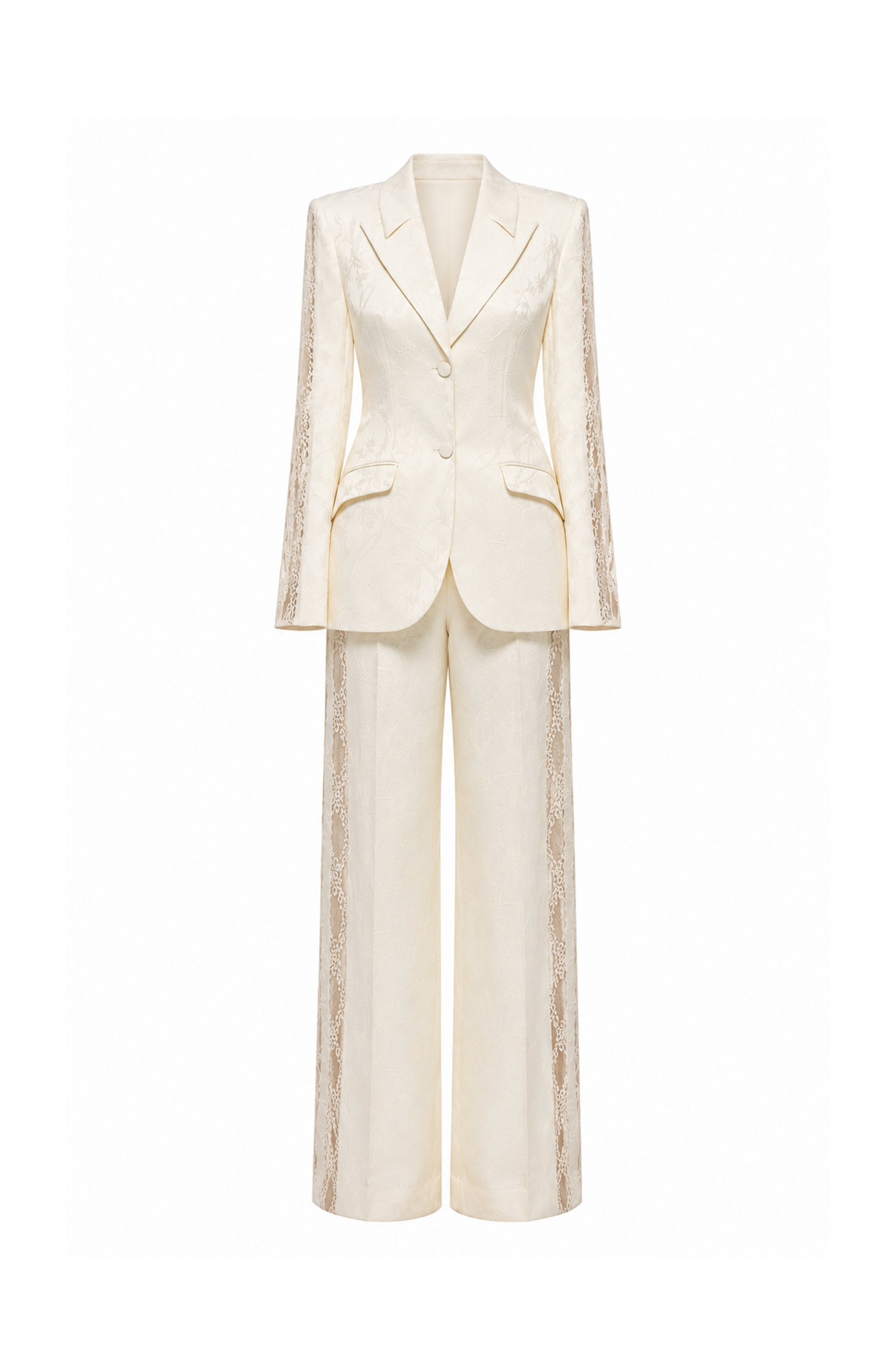 Jacquard Lace Trim Set (with Pants)