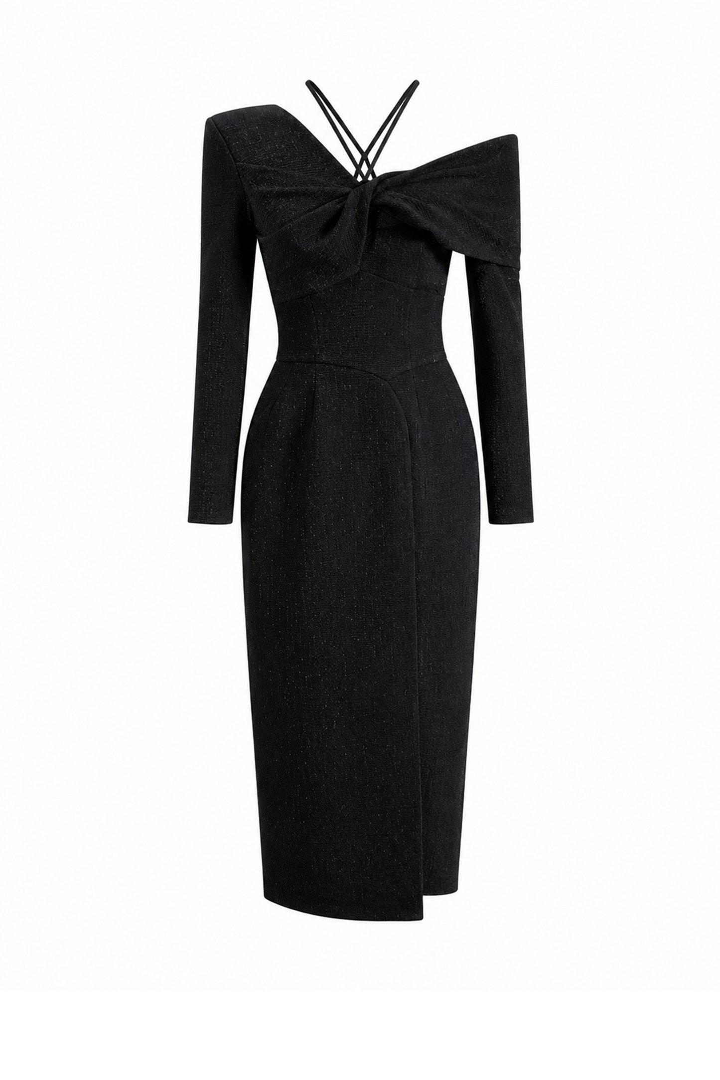 Gravel Diagonal Shoulder Dress