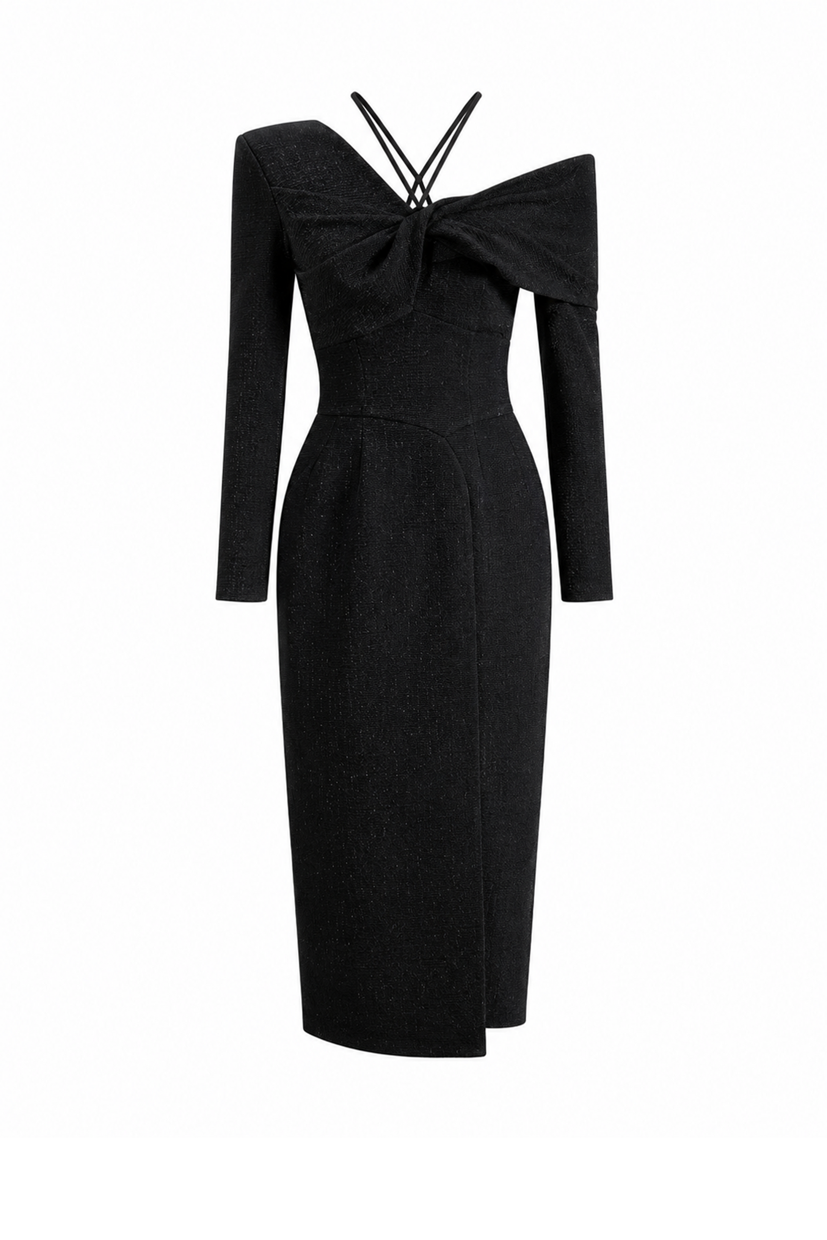 Gravel Diagonal Shoulder Dress