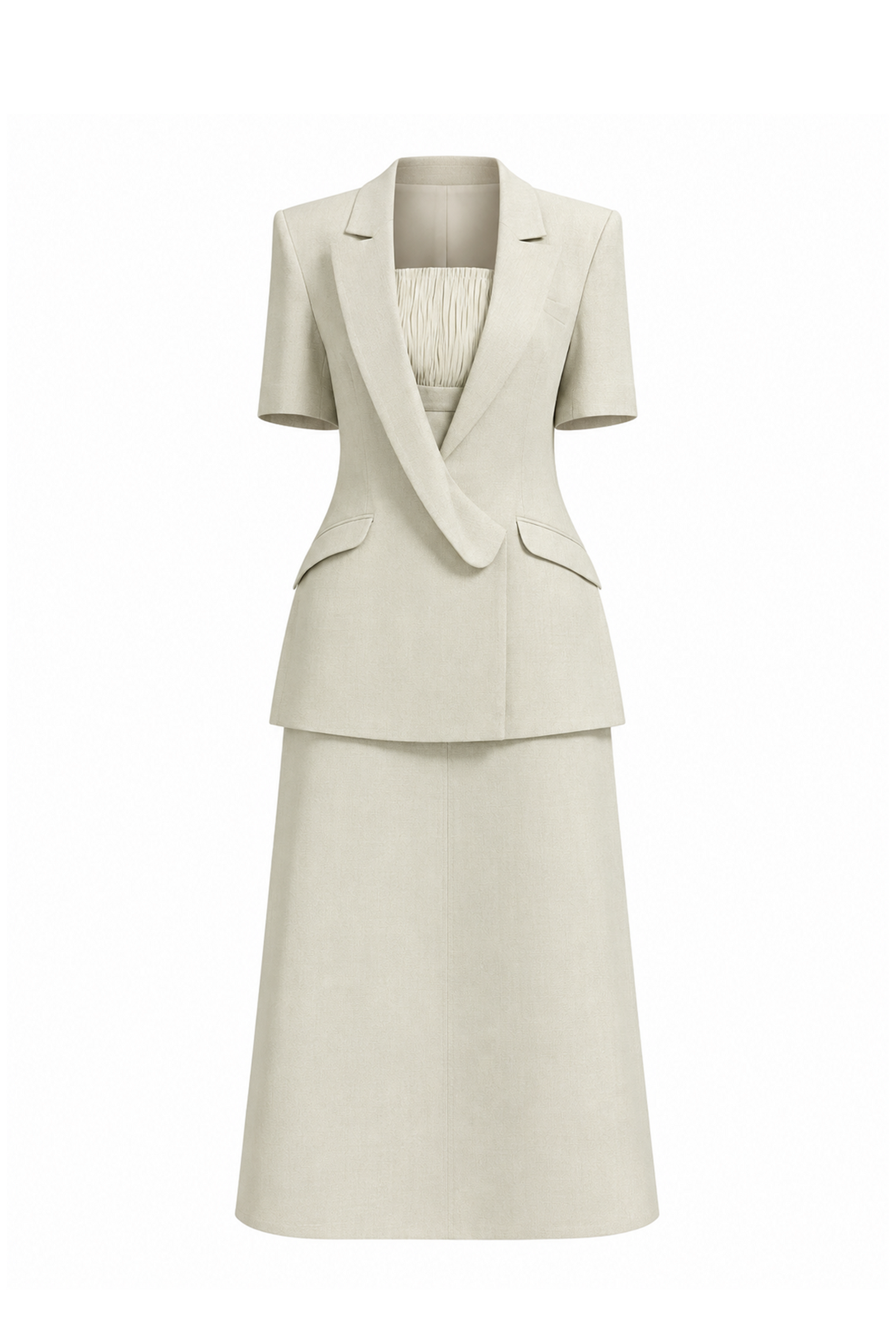Cicely Asymmetrical Lapel Set Design