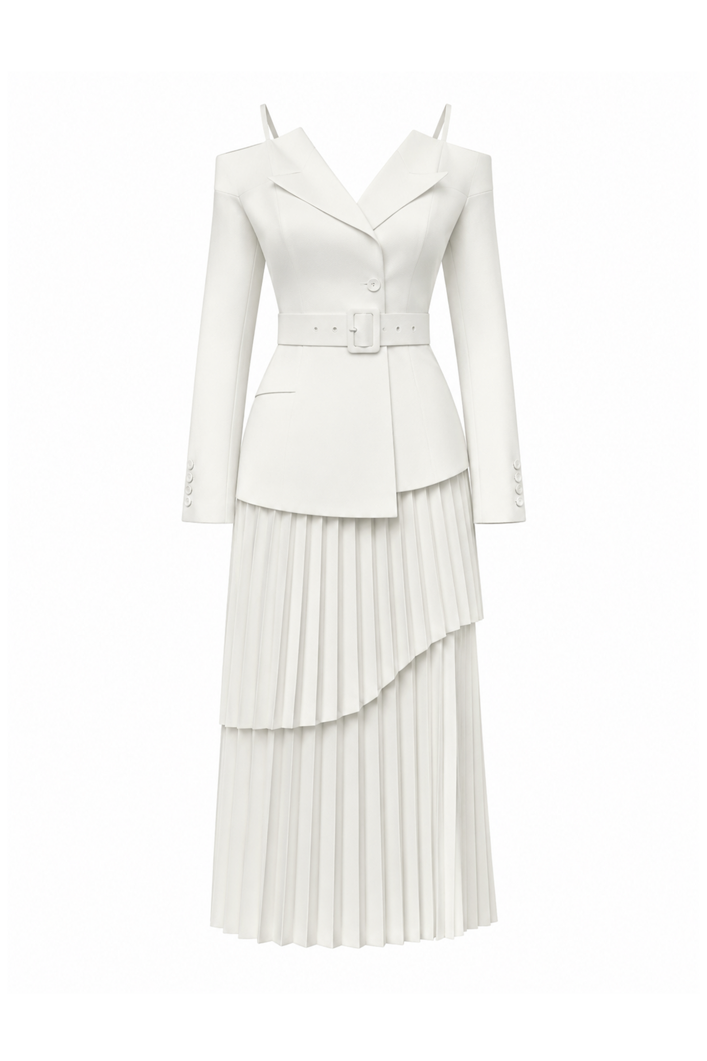 Elodie White Off-shoulder Set Design