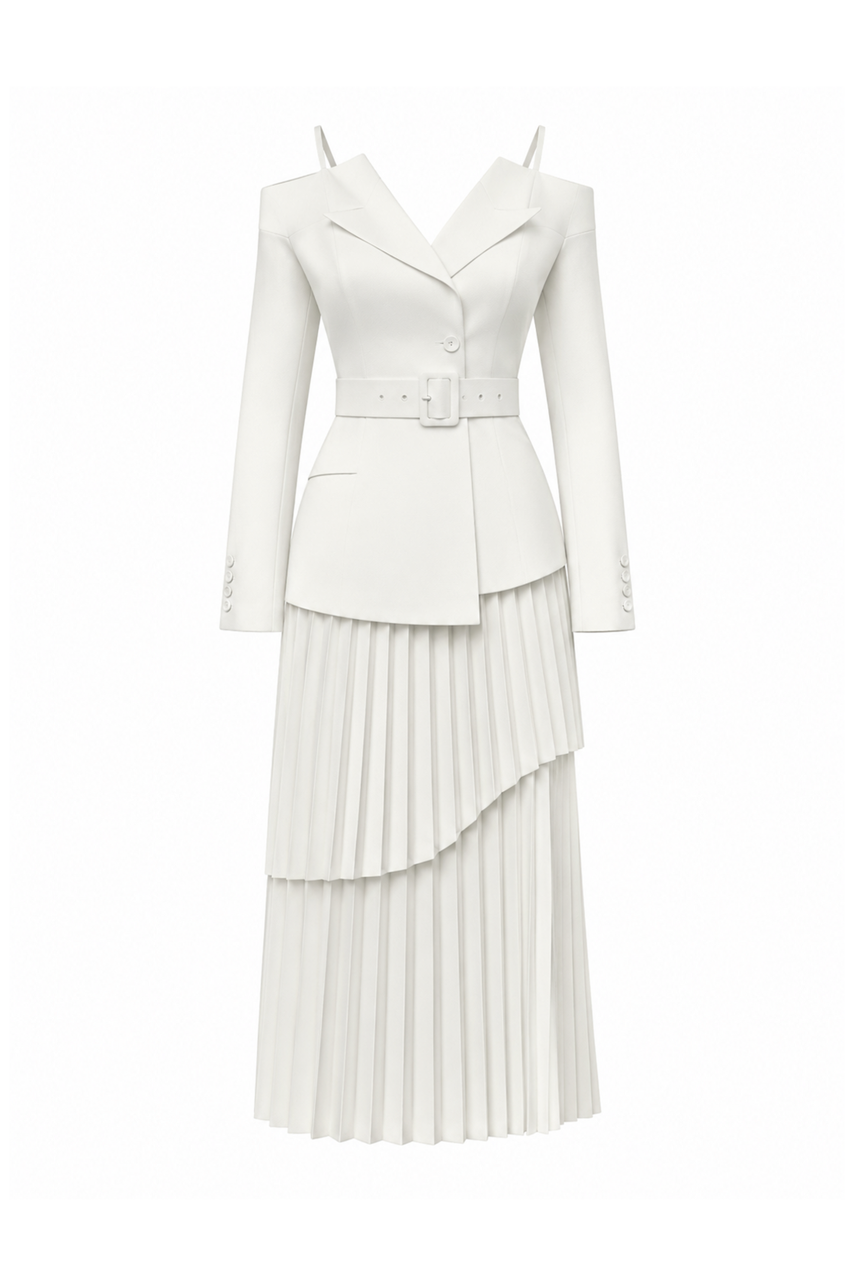 Elodie White Off-shoulder Set Design