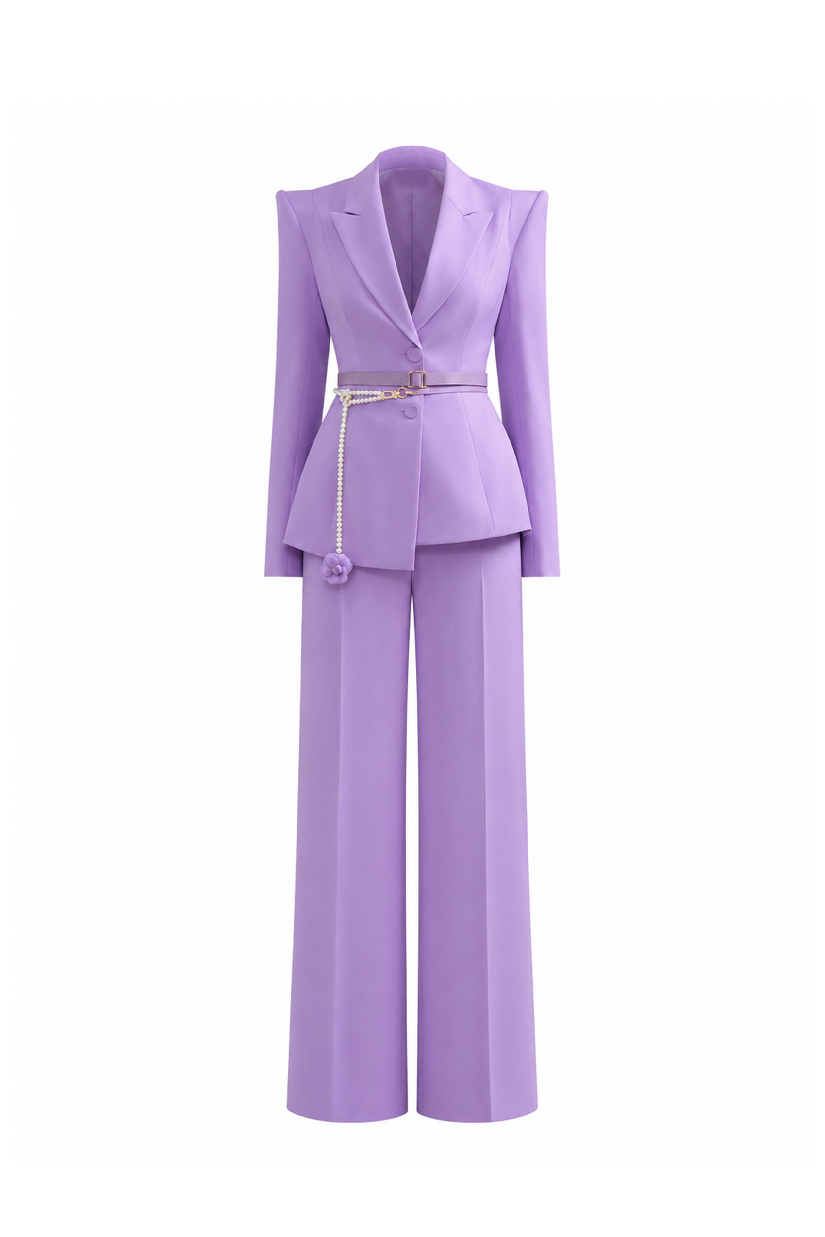 Lilac Asymmetrical Lapel Set Design