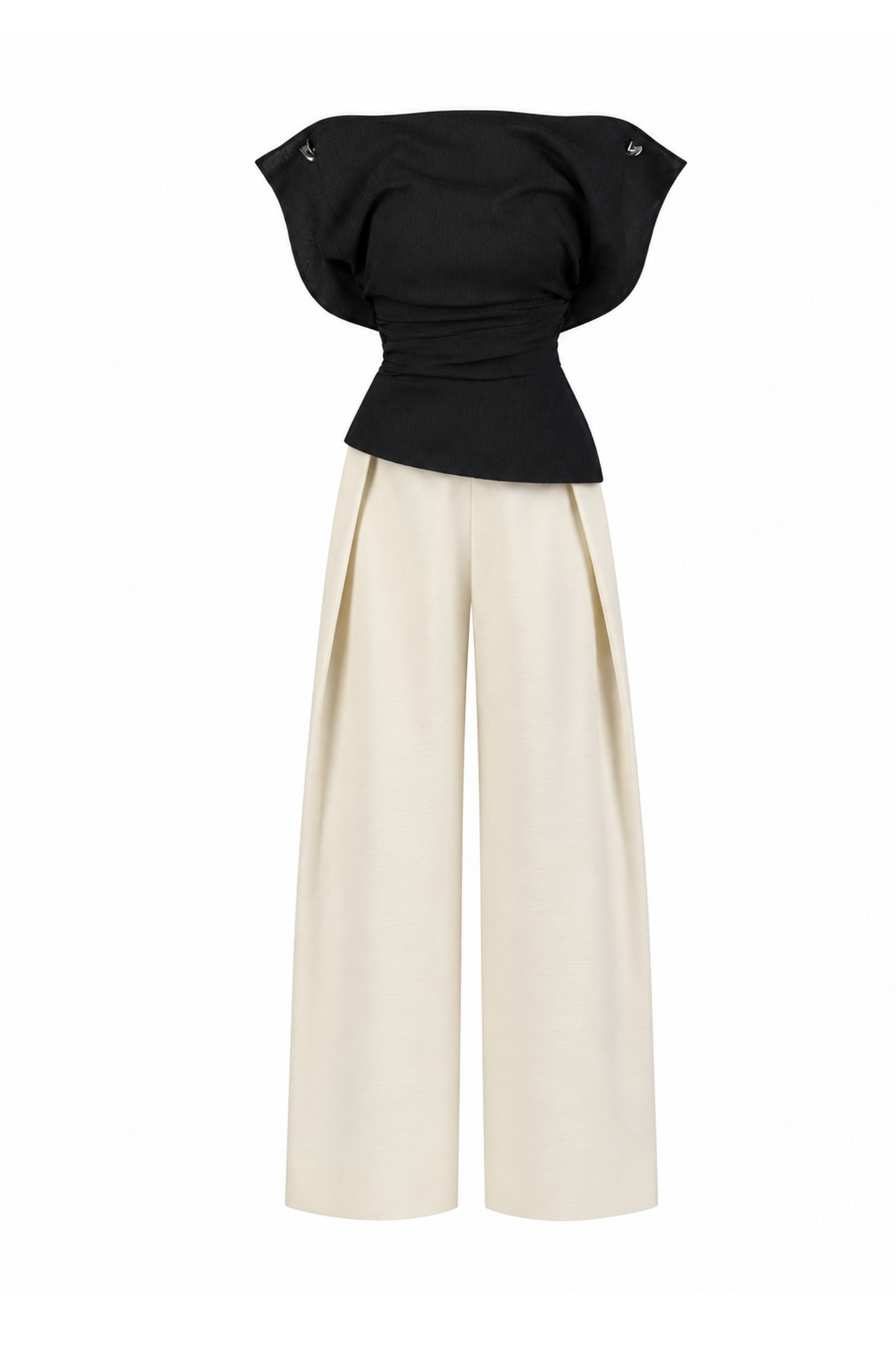 Liora Boat Neck Peplum Set