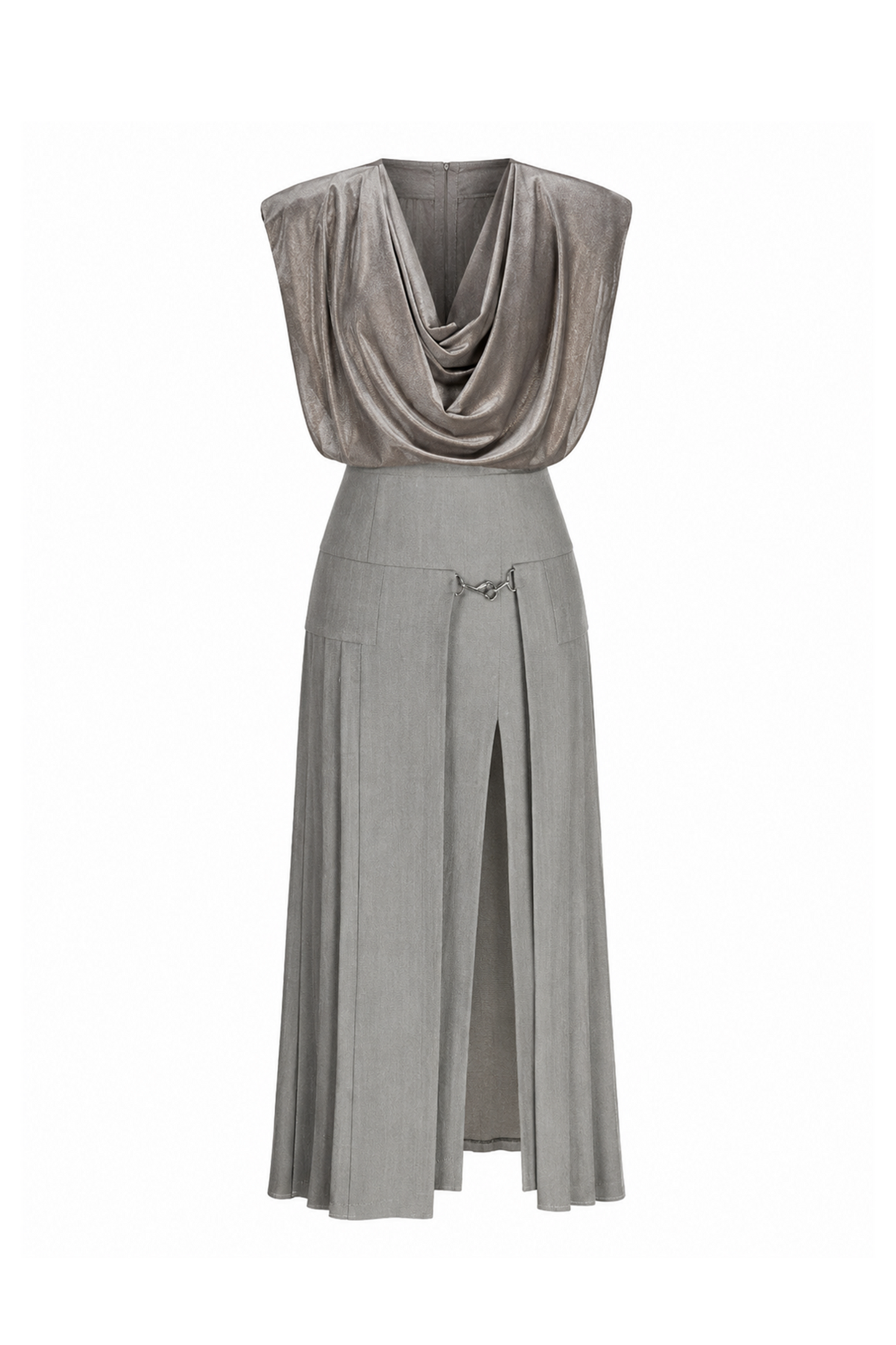 Naficy Draped Neckline Dress