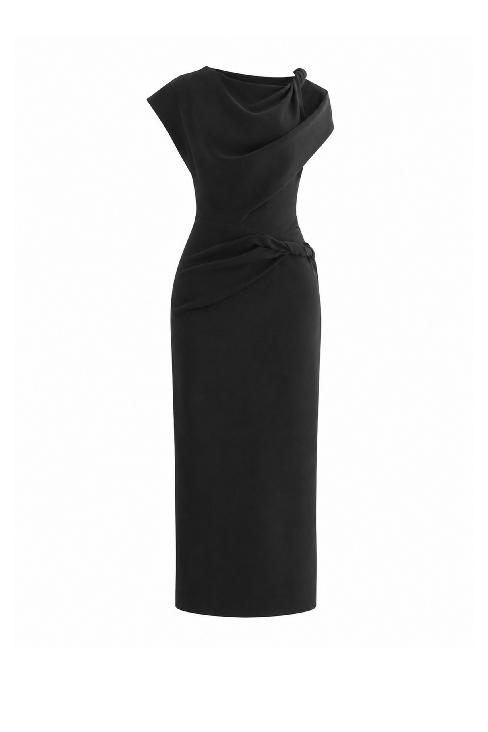 Isa Draped Pencil Dress