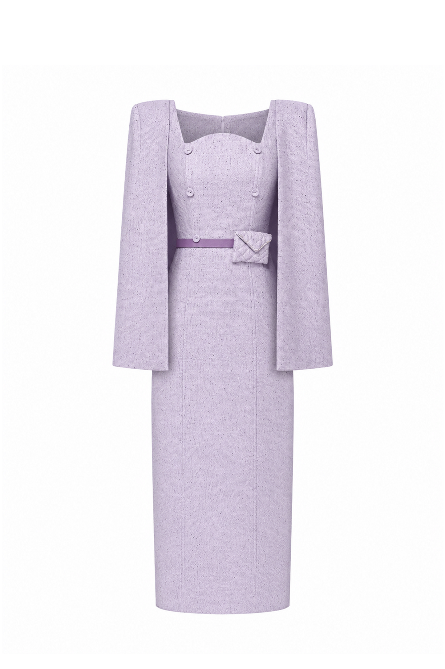 Iris Caped Sleeves Pencil Dress