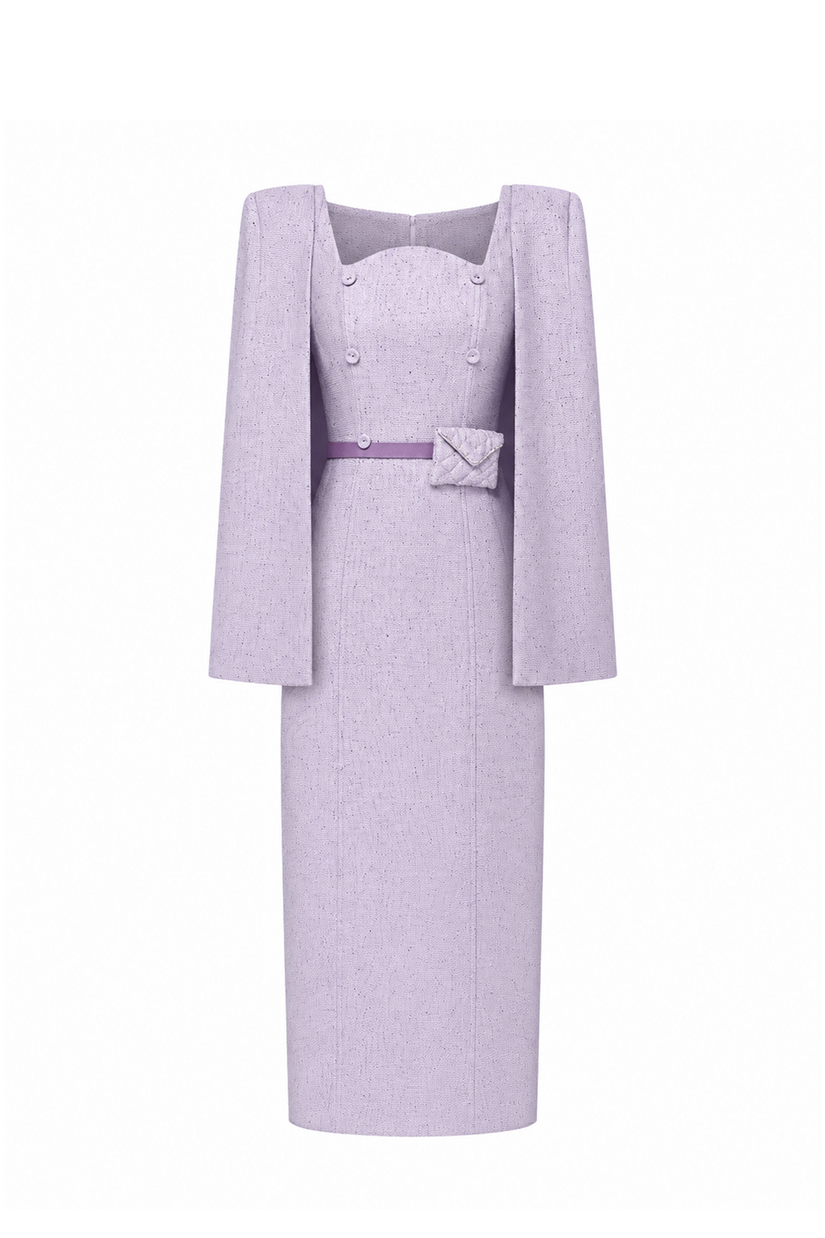 Iris Caped Sleeves Pencil Dress
