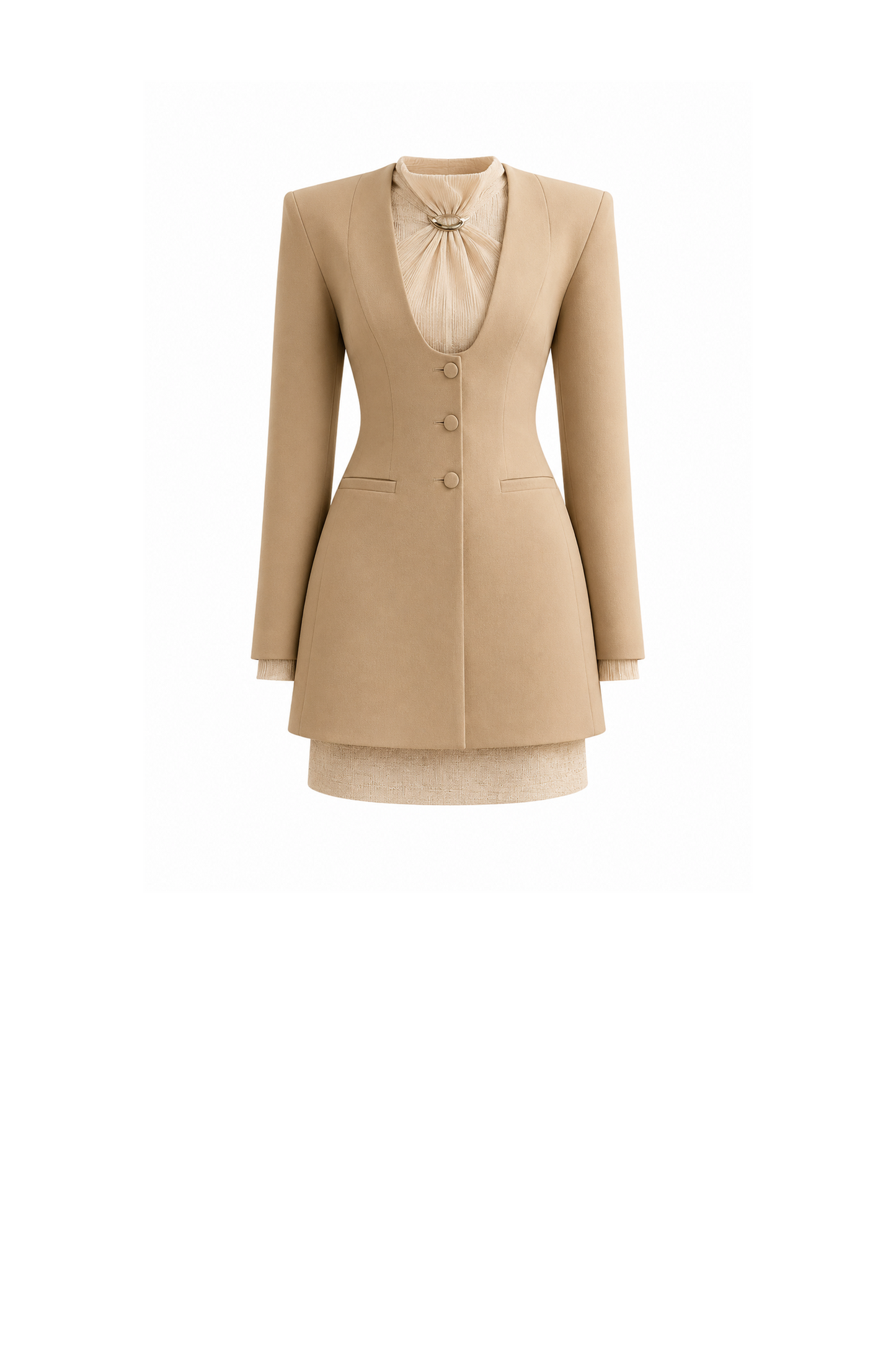 U Blazer Set with Dress