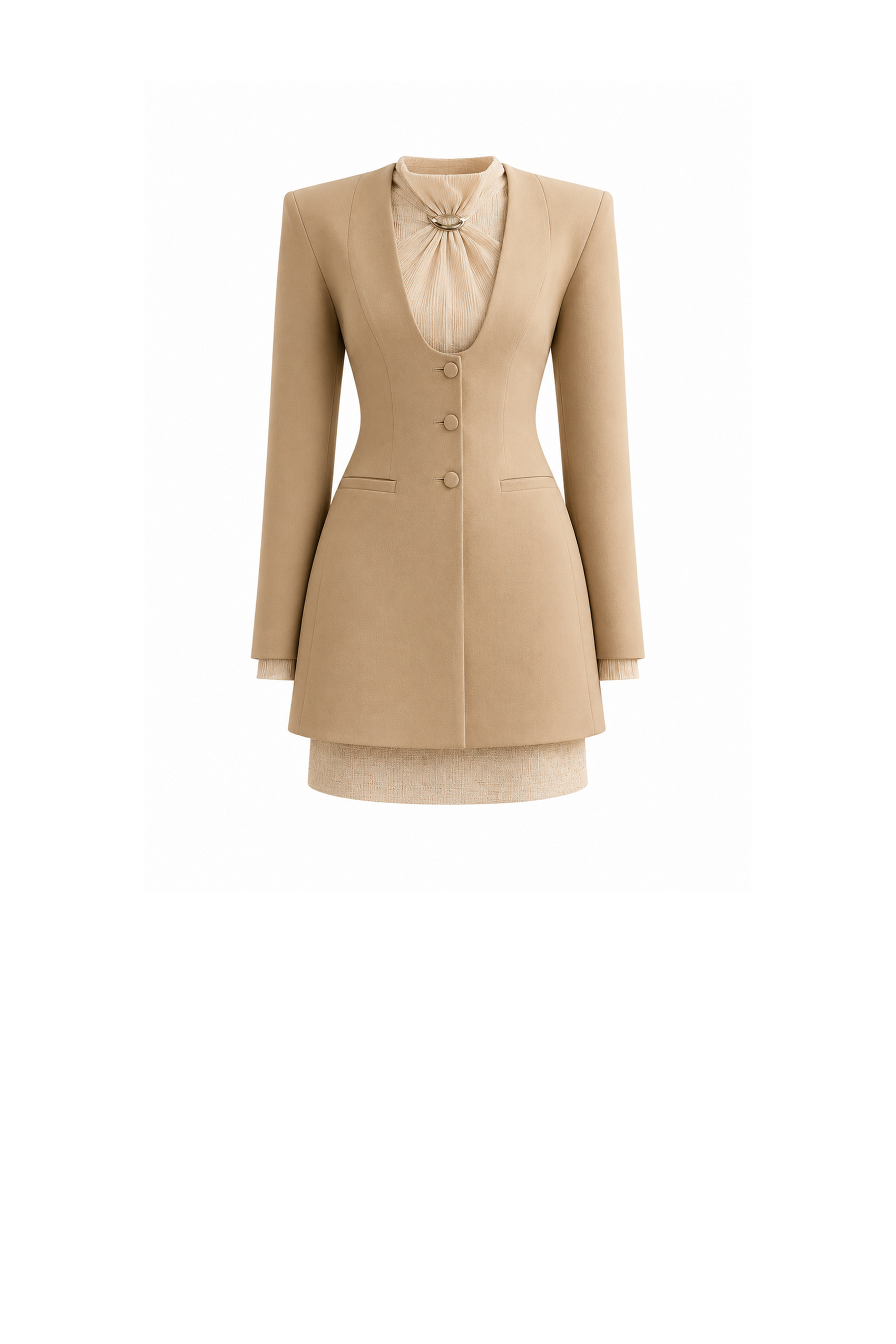 U Blazer Set with Dress