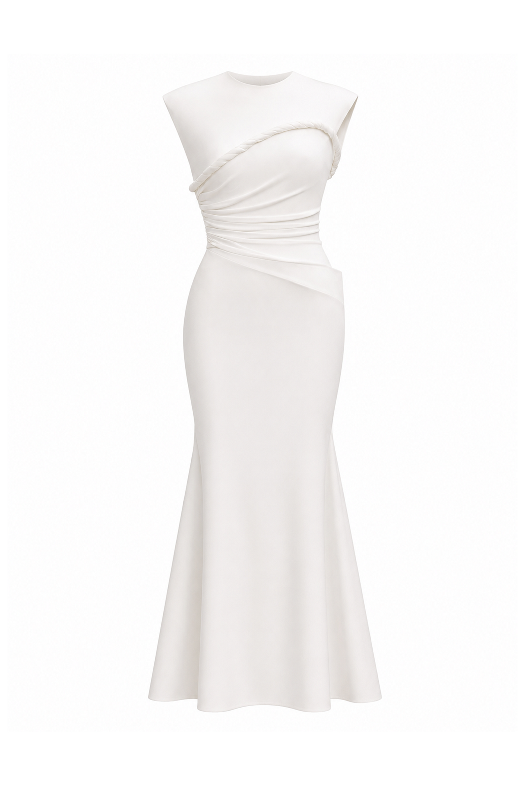 Milana White Twisted Dress