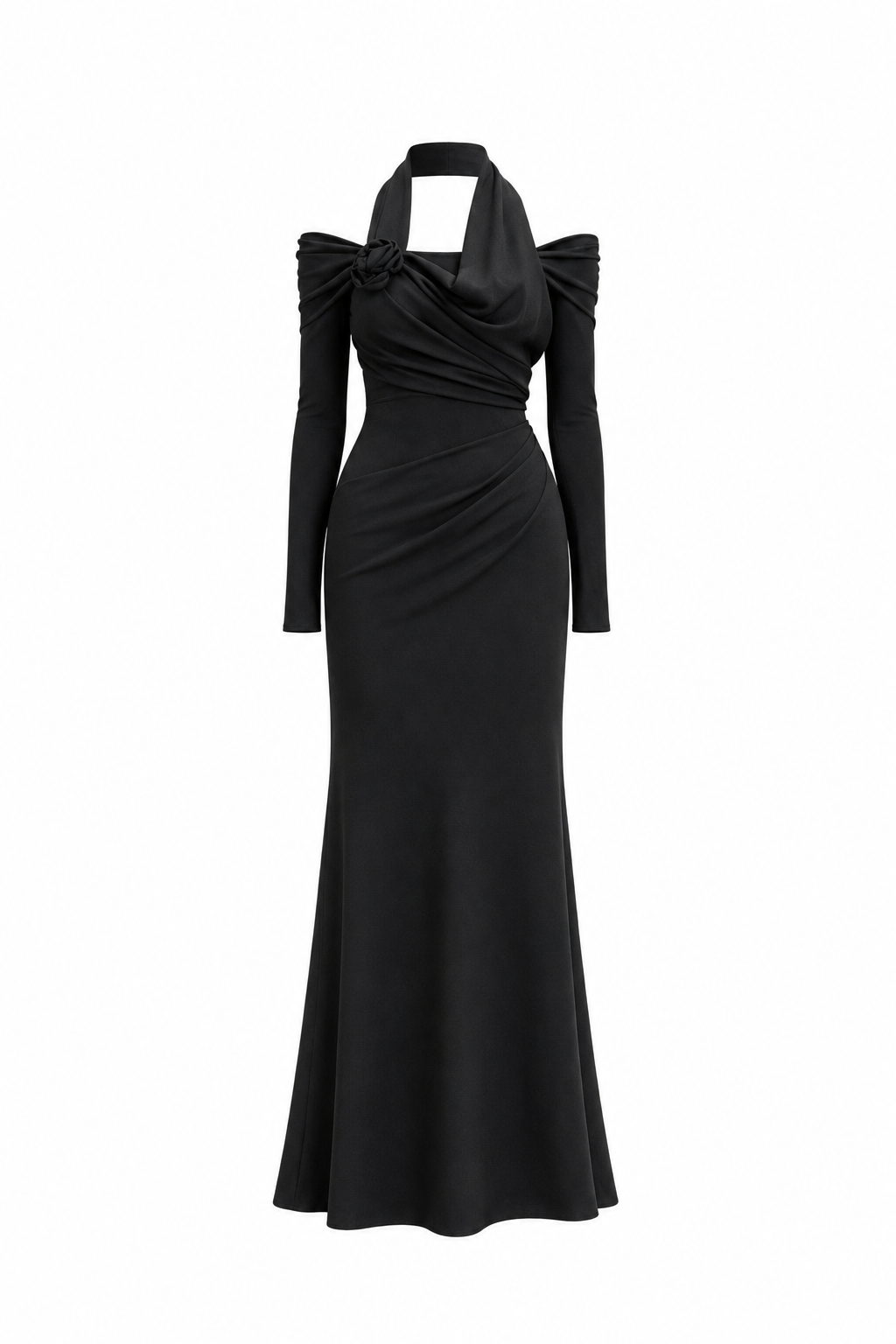 Seraphine Draped Floral Accent Dress
