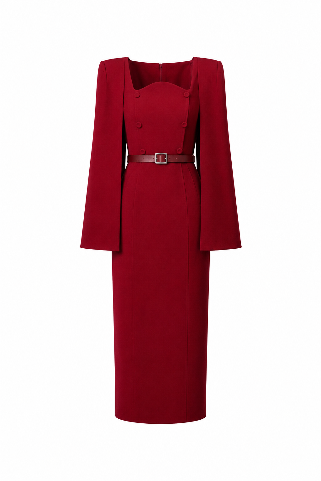 Iris Caped Sleeves Pencil Dress