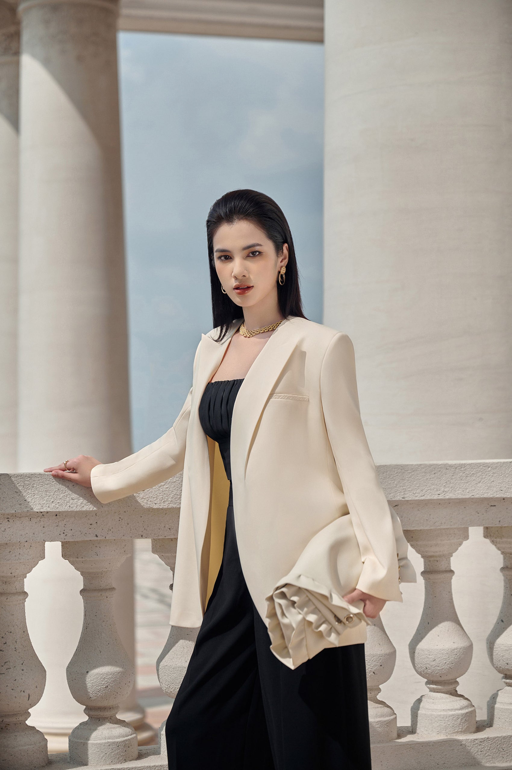 Ivory Straight Blazer