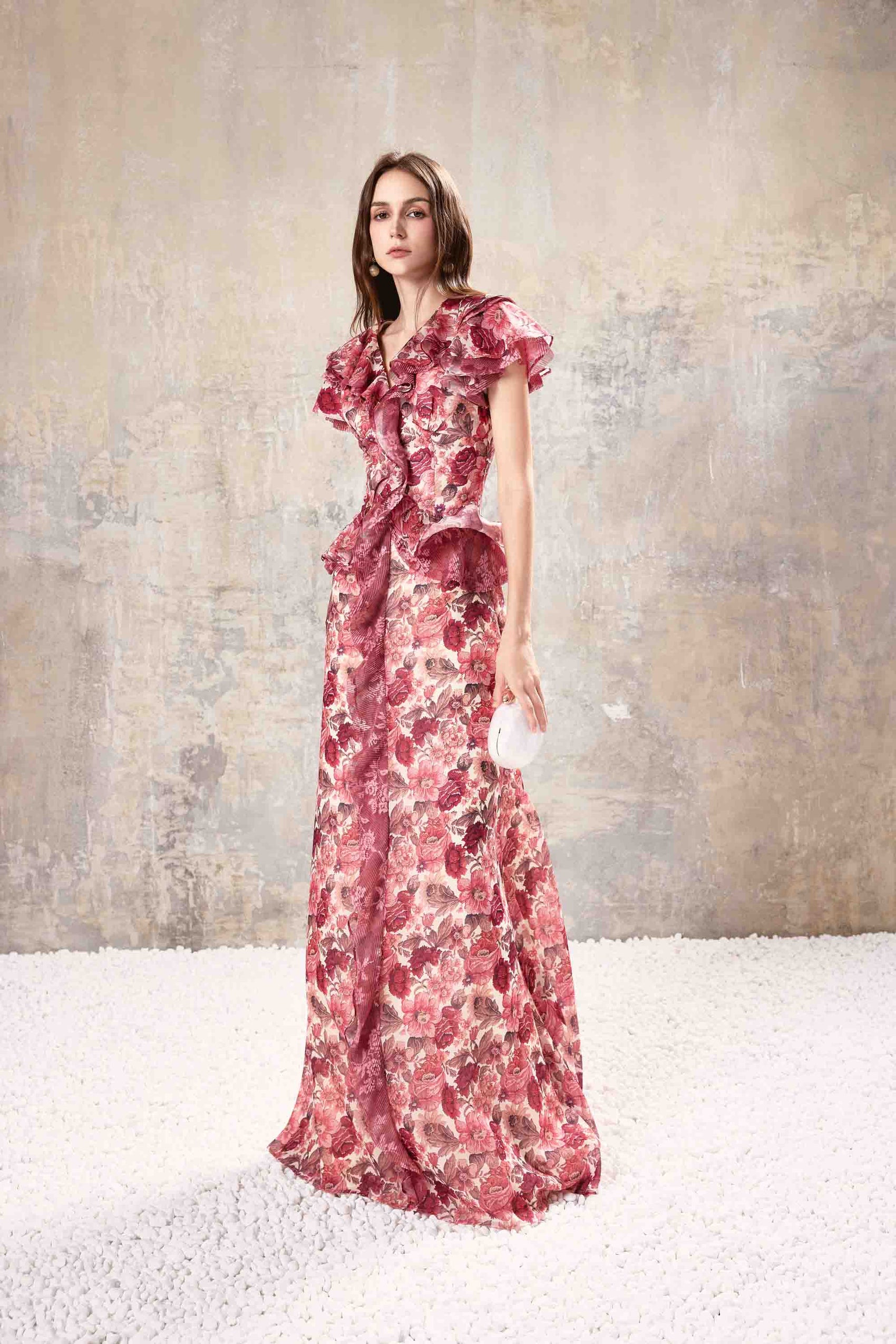 Floral Ruffle Maxi Dress