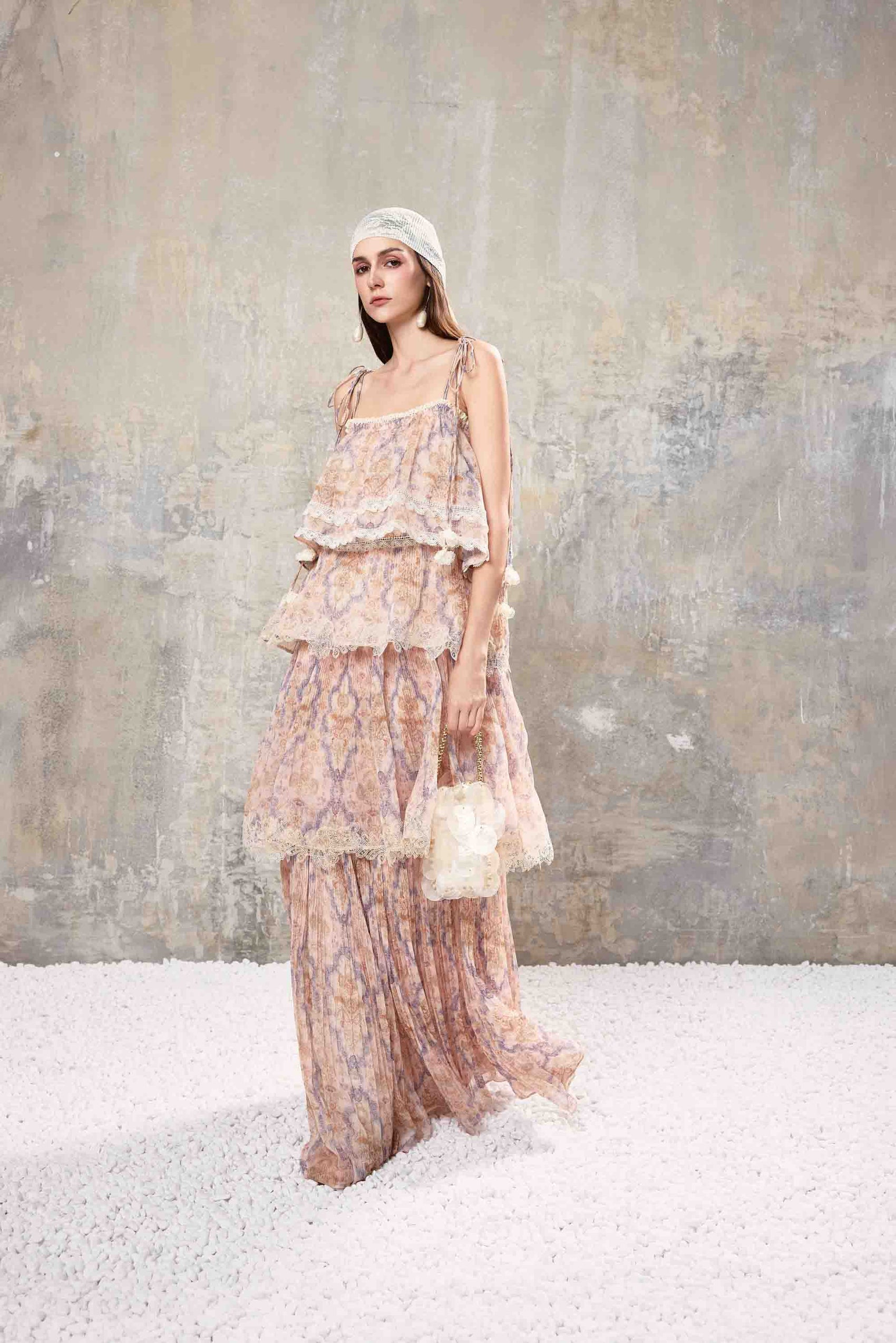 Baroque Tiered Slip Dress
