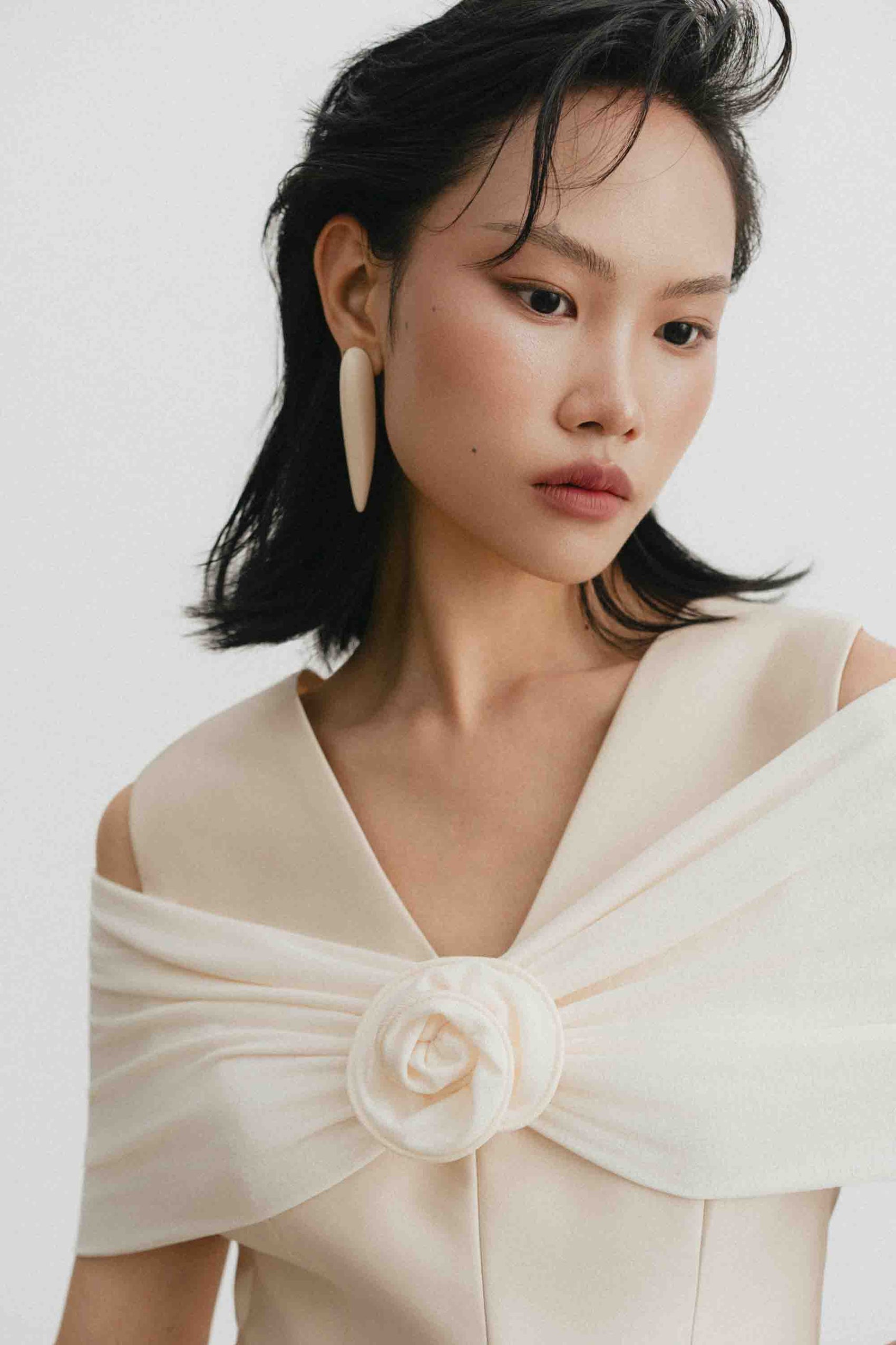 Off-Shoulder Draped Set