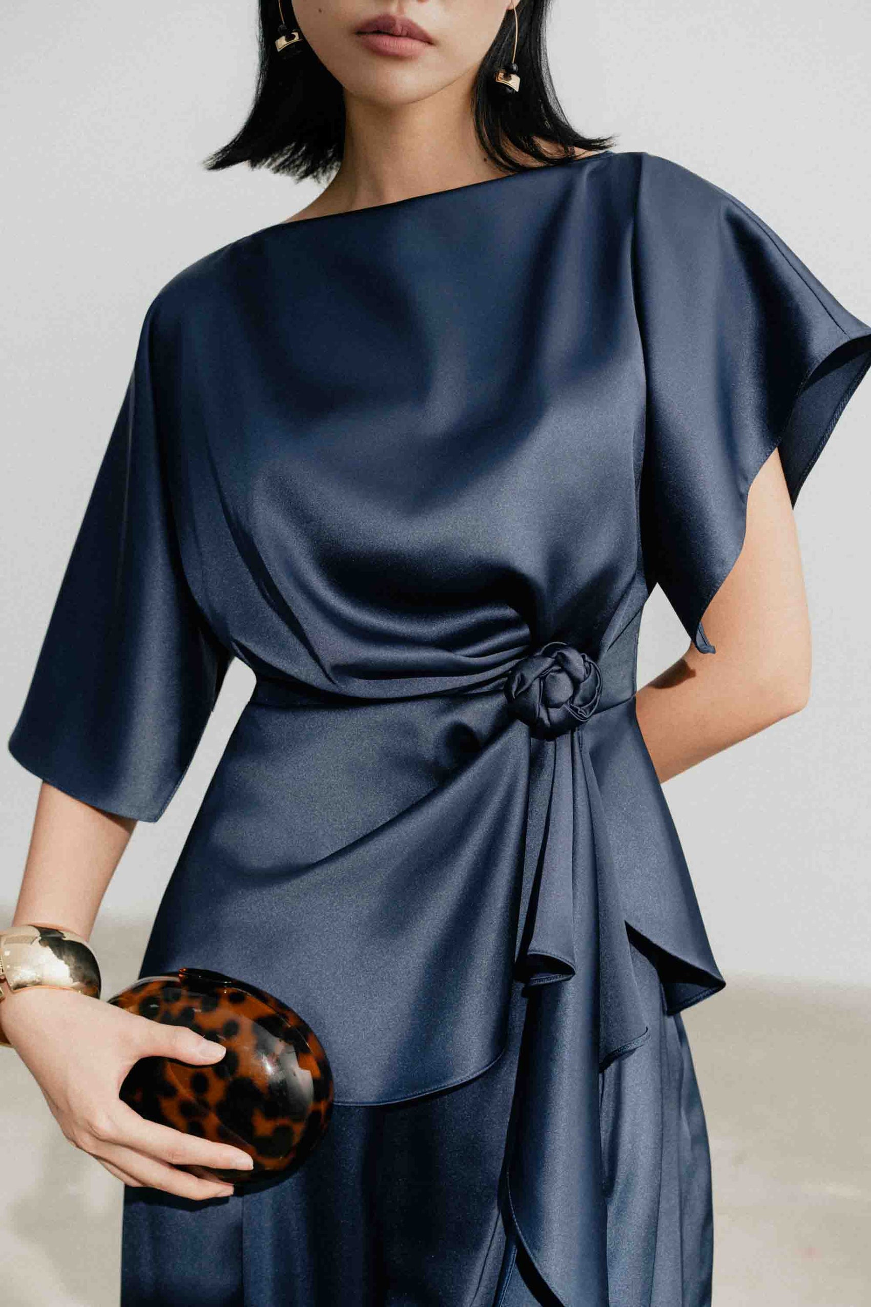 Silk Asymmetric Peplum in Gibraltar Sea