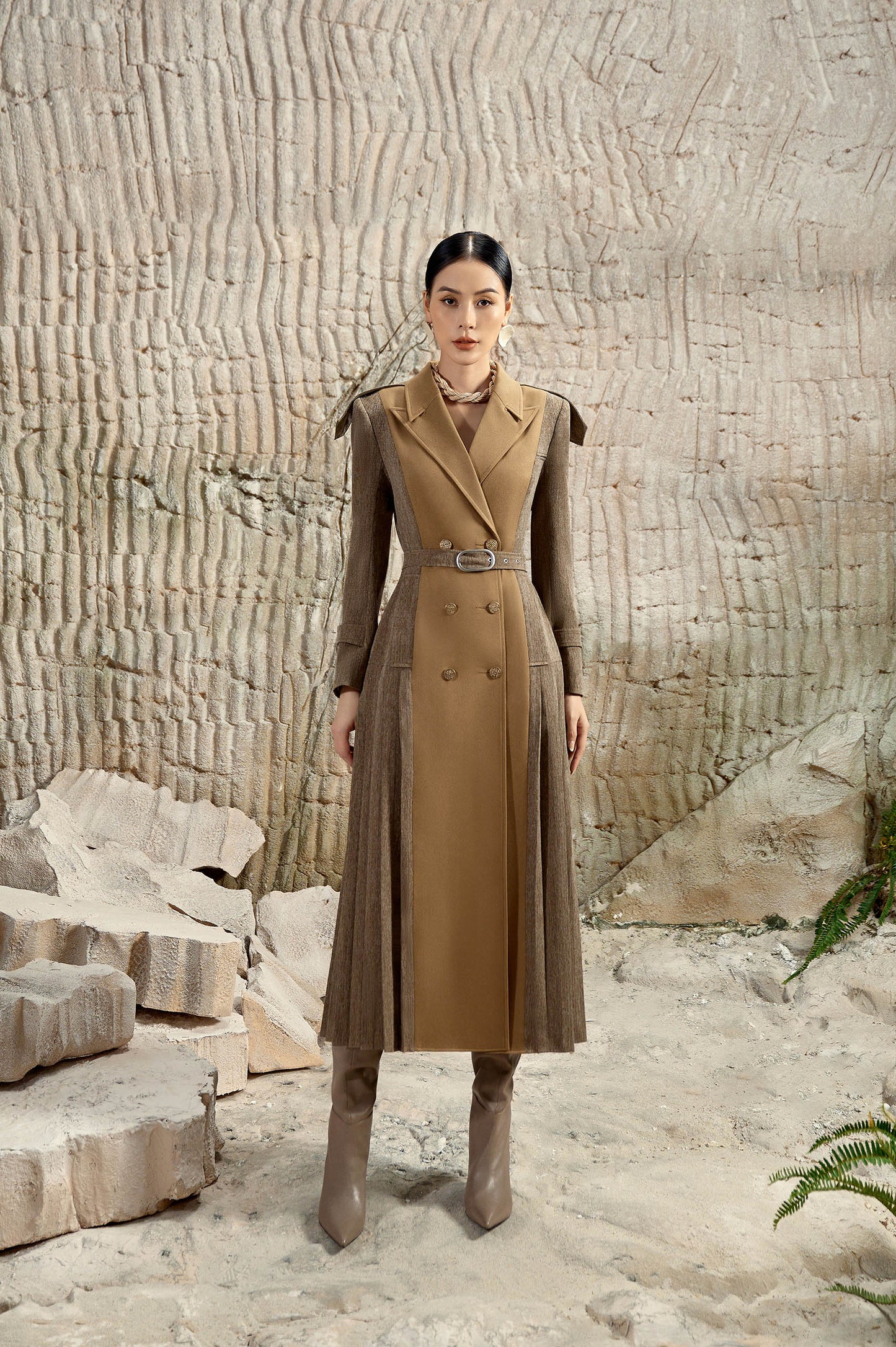 Hollis Pleated Overcoat