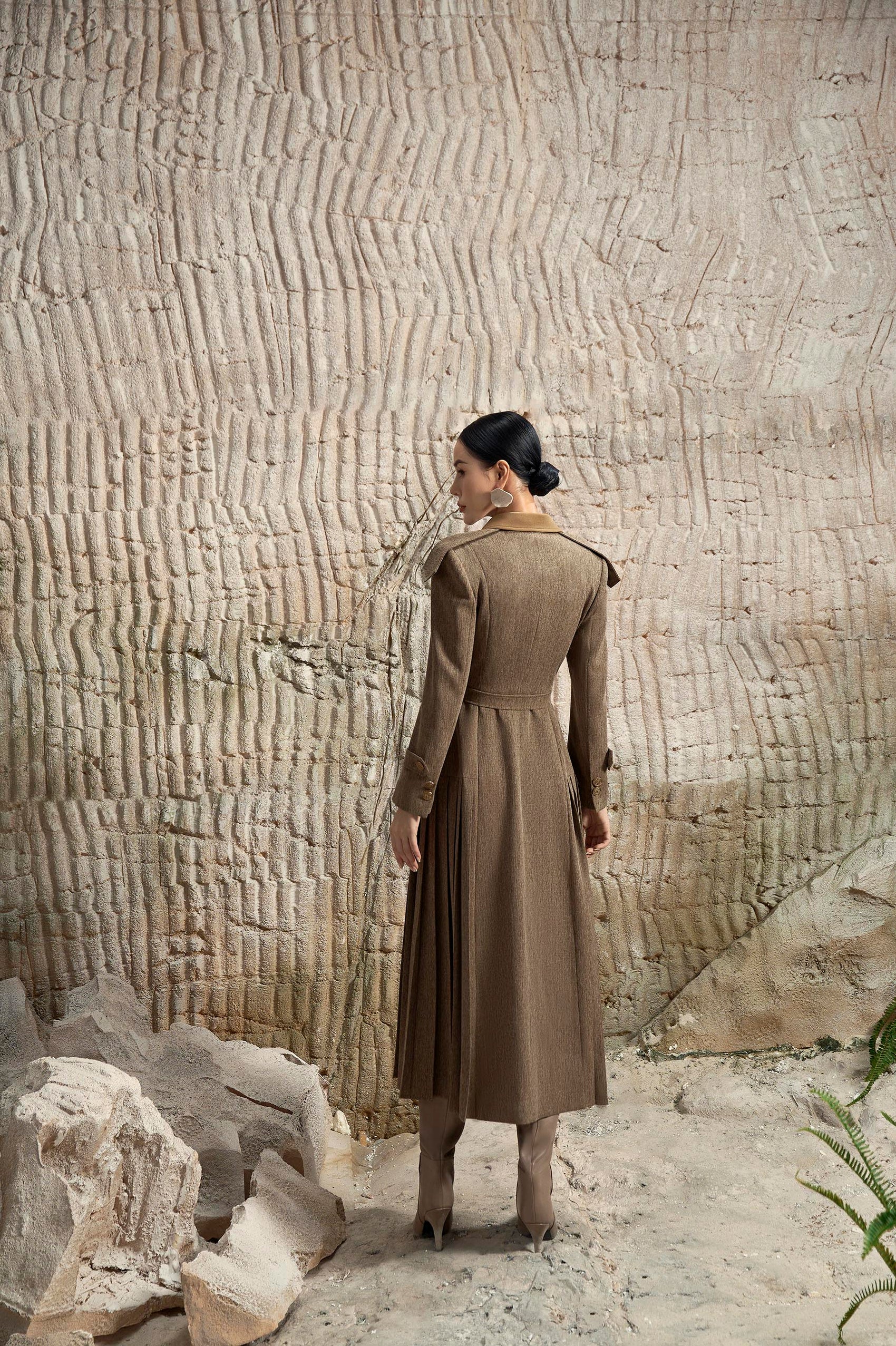 Hollis Pleated Overcoat
