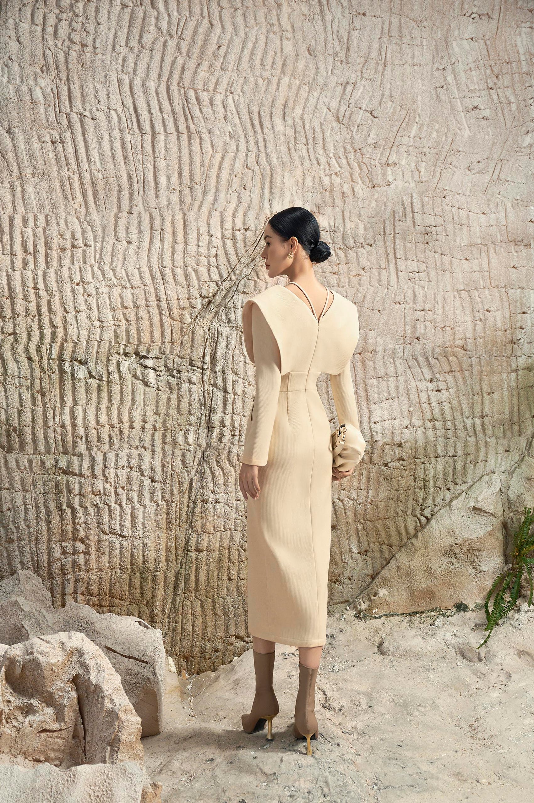 Oriel V-neck Pencil Dress
