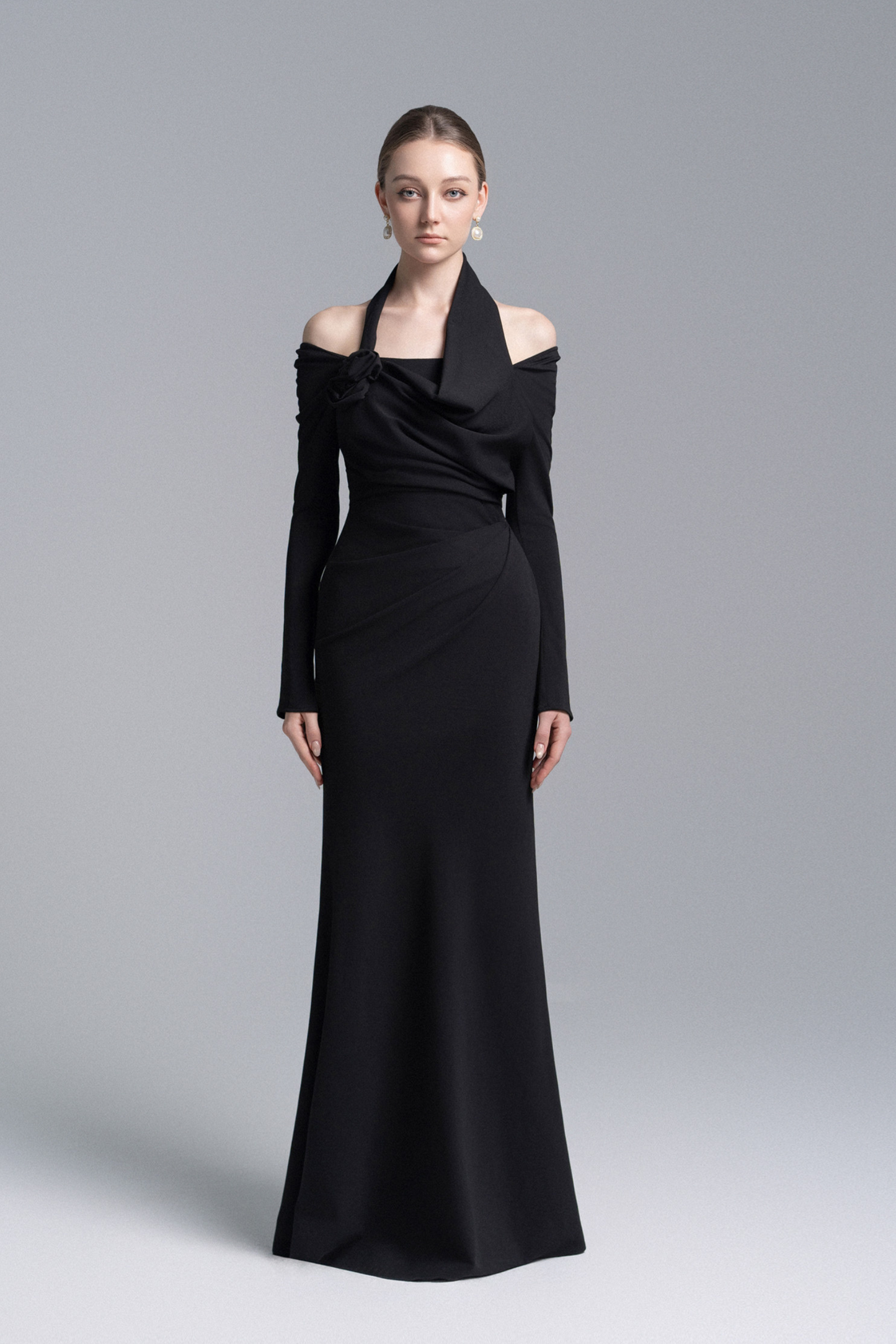 Seraphine Draped Floral Accent Dress