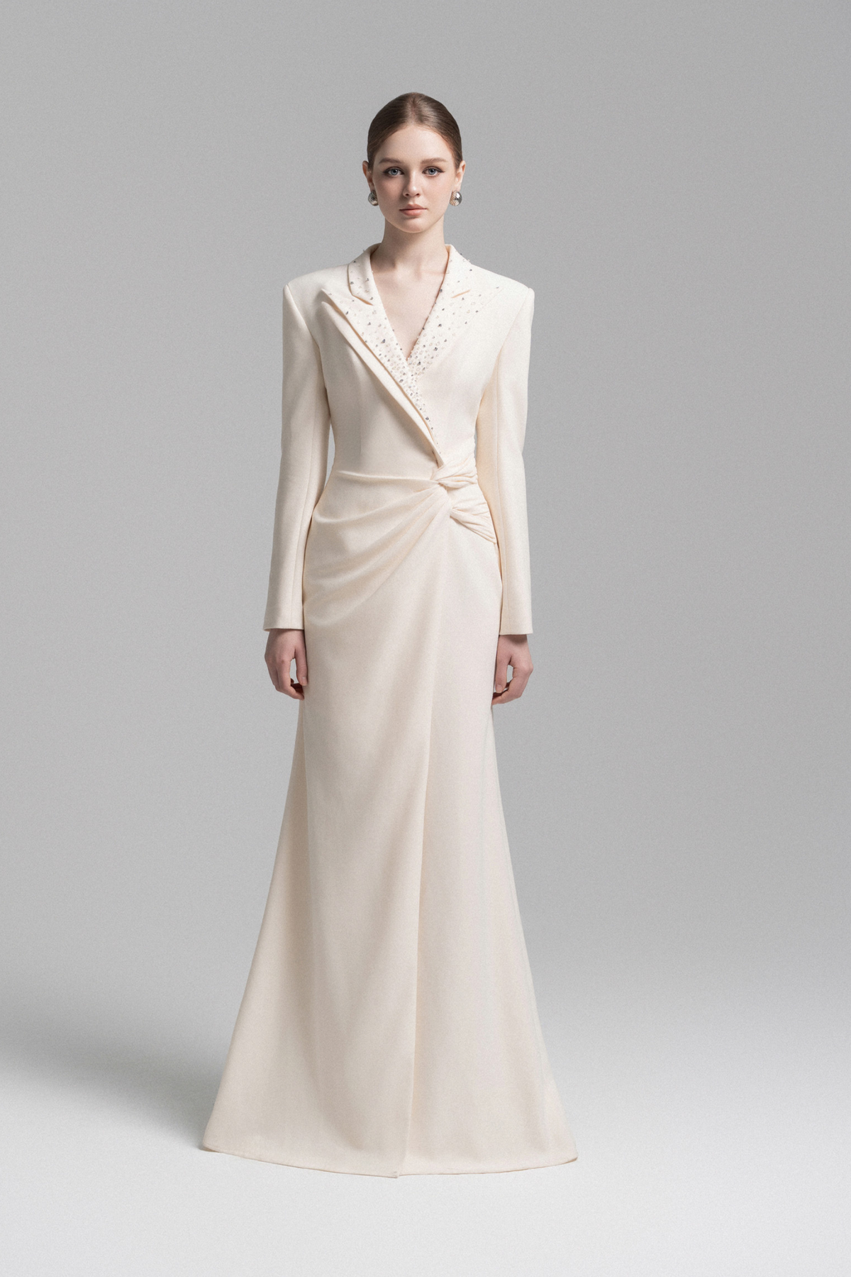 Chic Blazer Dress with Draping