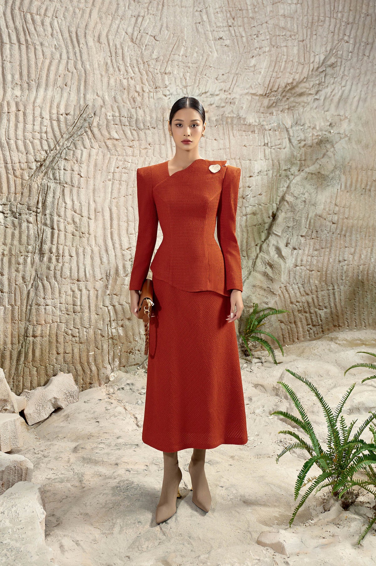 Celeste Diagonal Neck Dress