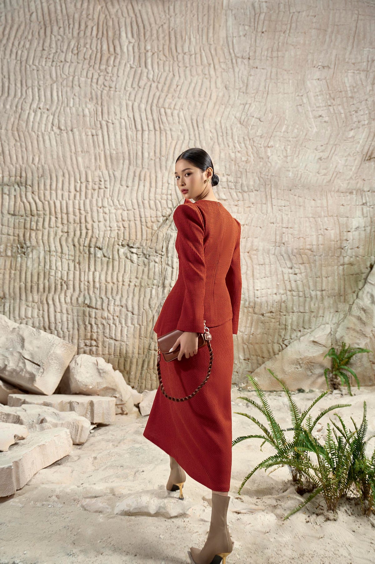 Celeste Diagonal Neck Dress