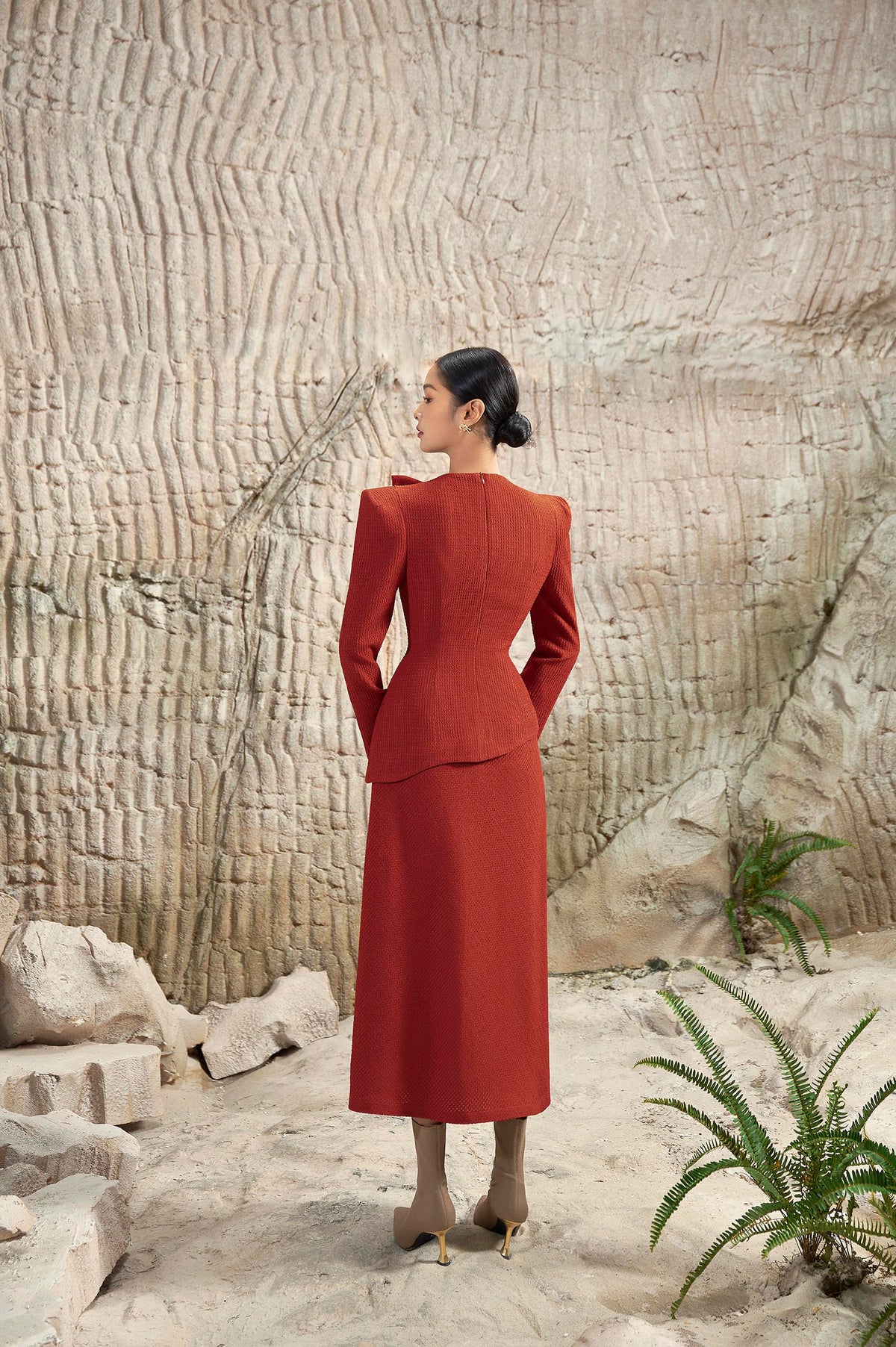 Celeste Diagonal Neck Dress