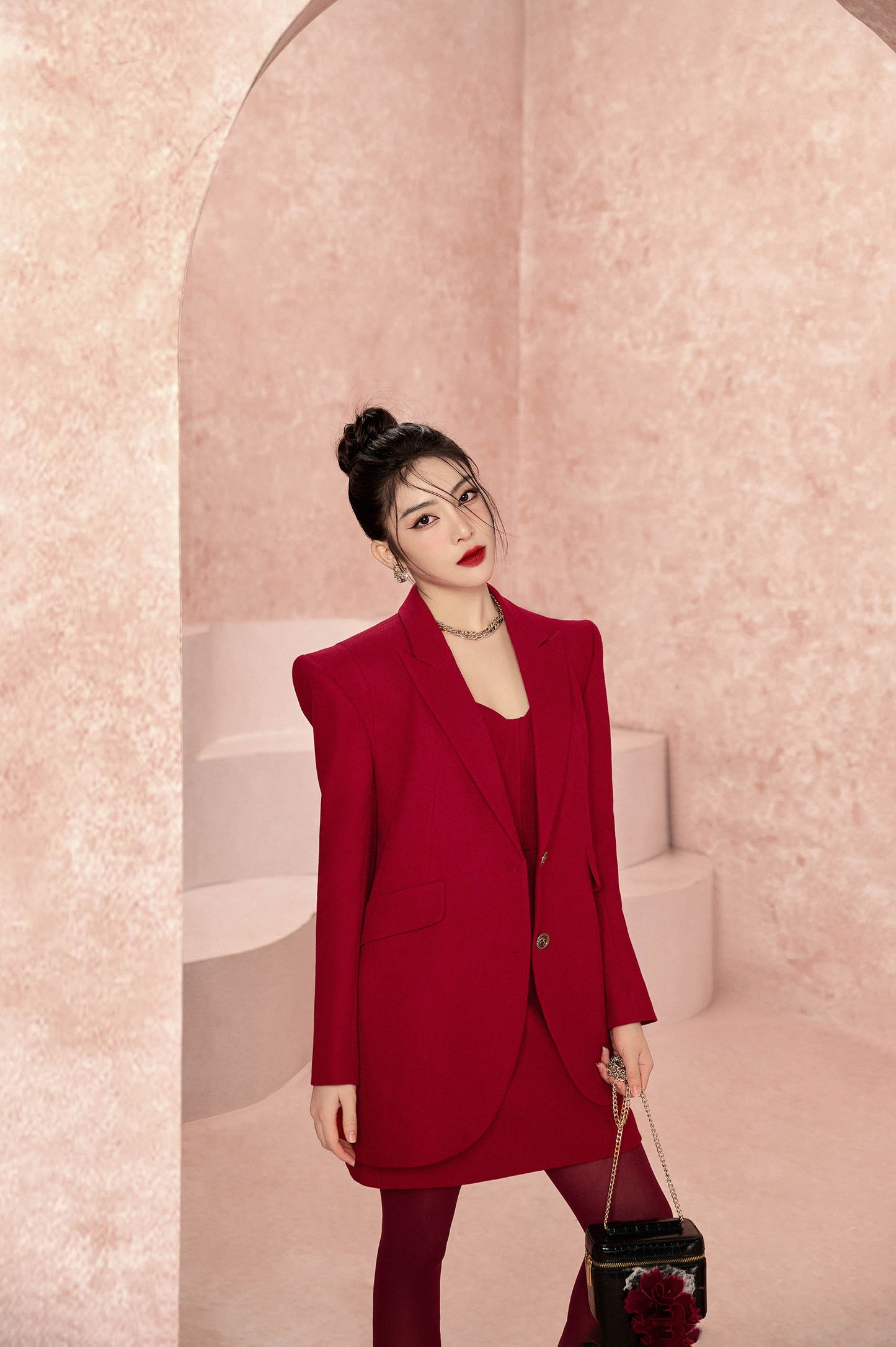 Blossom Maroon Set Design