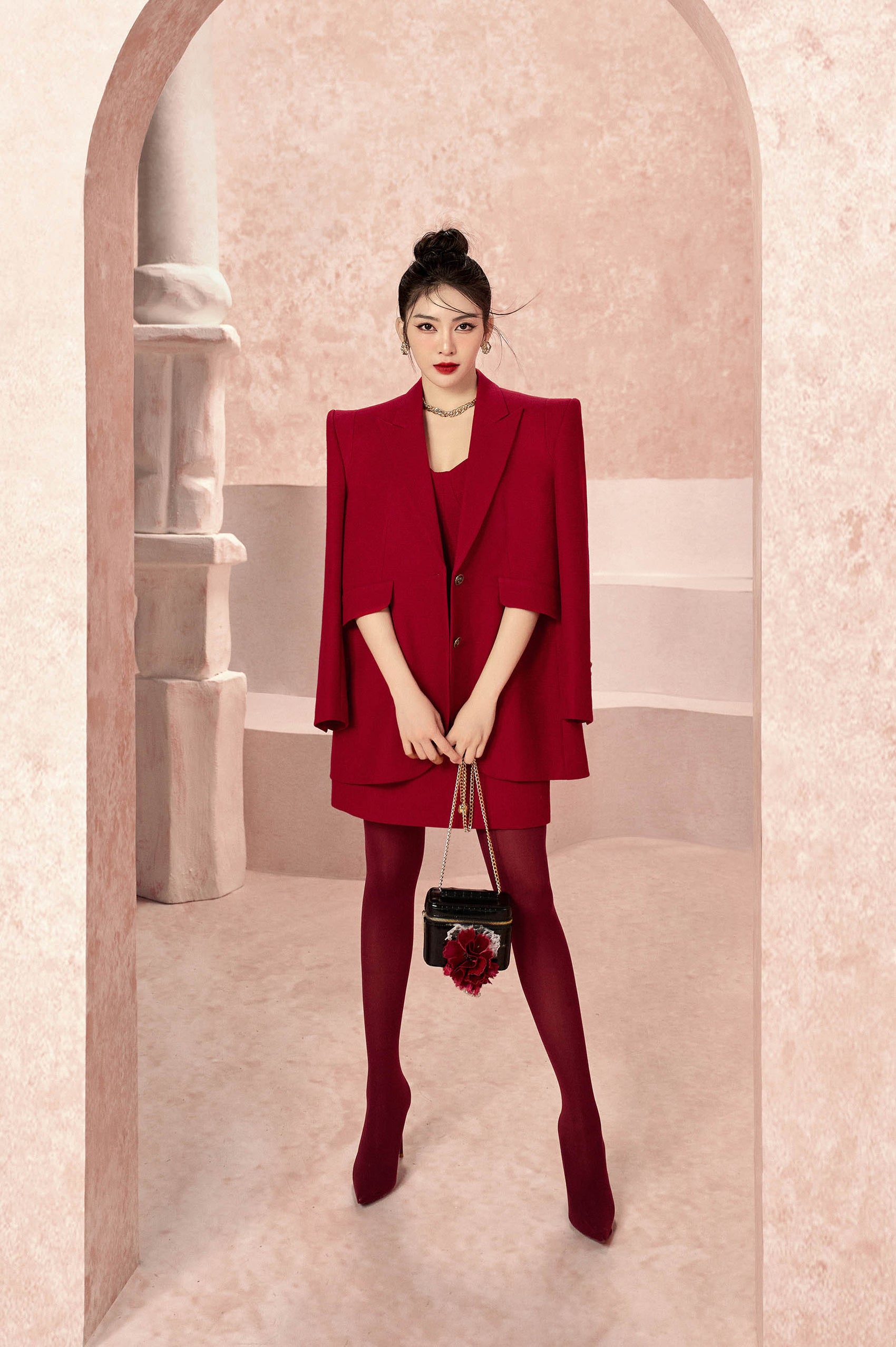 Blossom Maroon Set Design