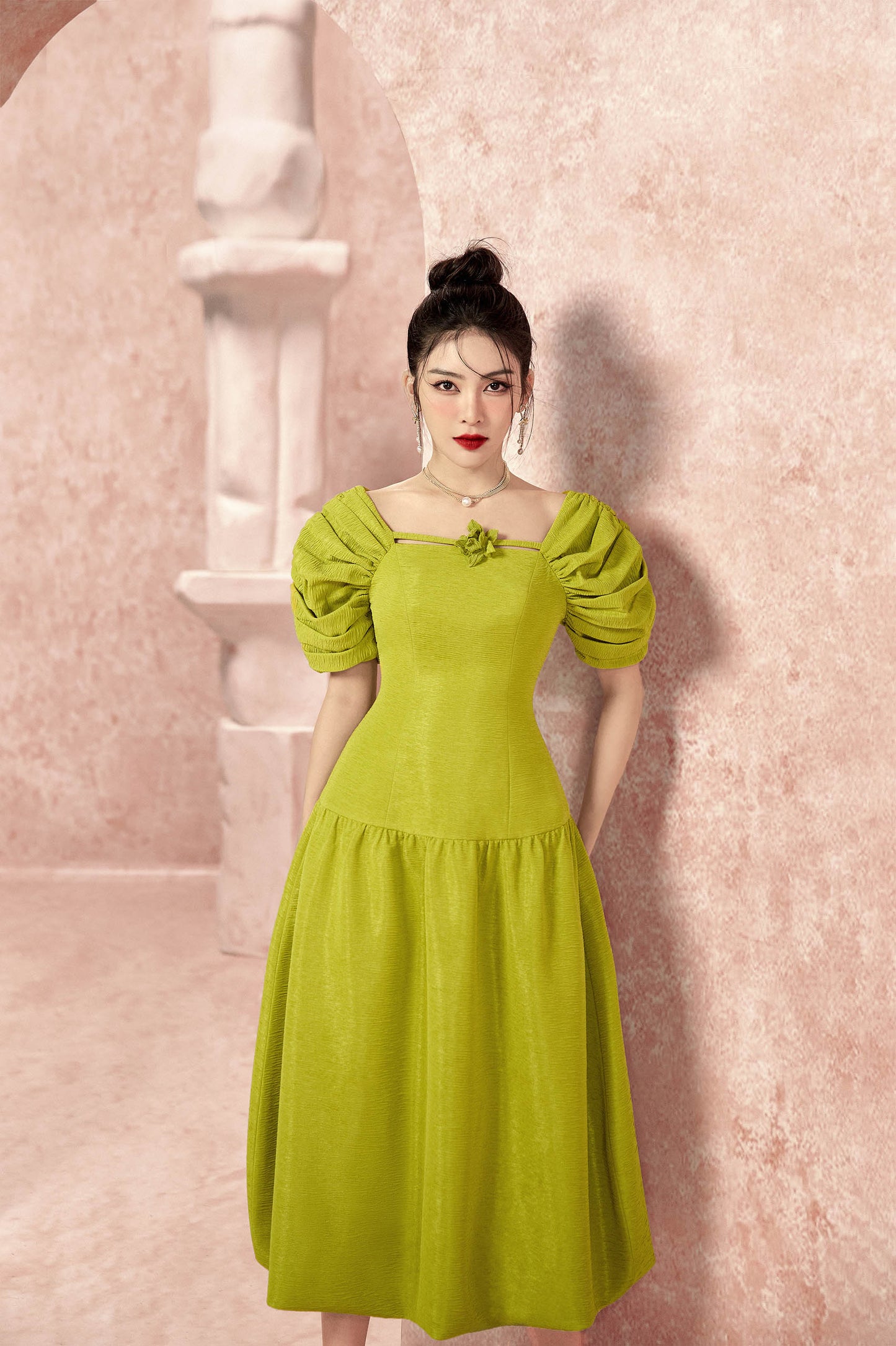Calla Puffy Sleeves Dress
