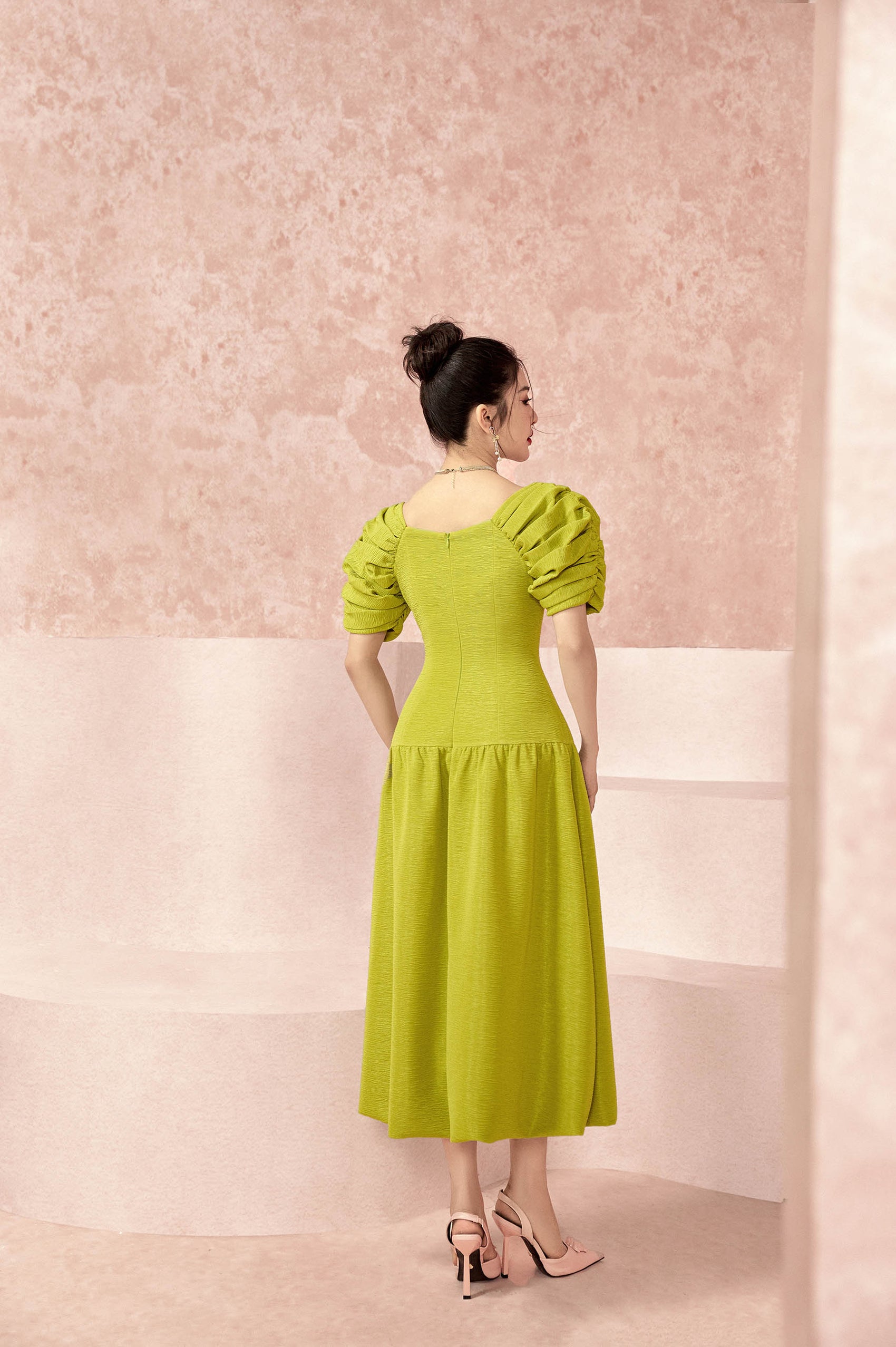 Calla Puffy Sleeves Dress