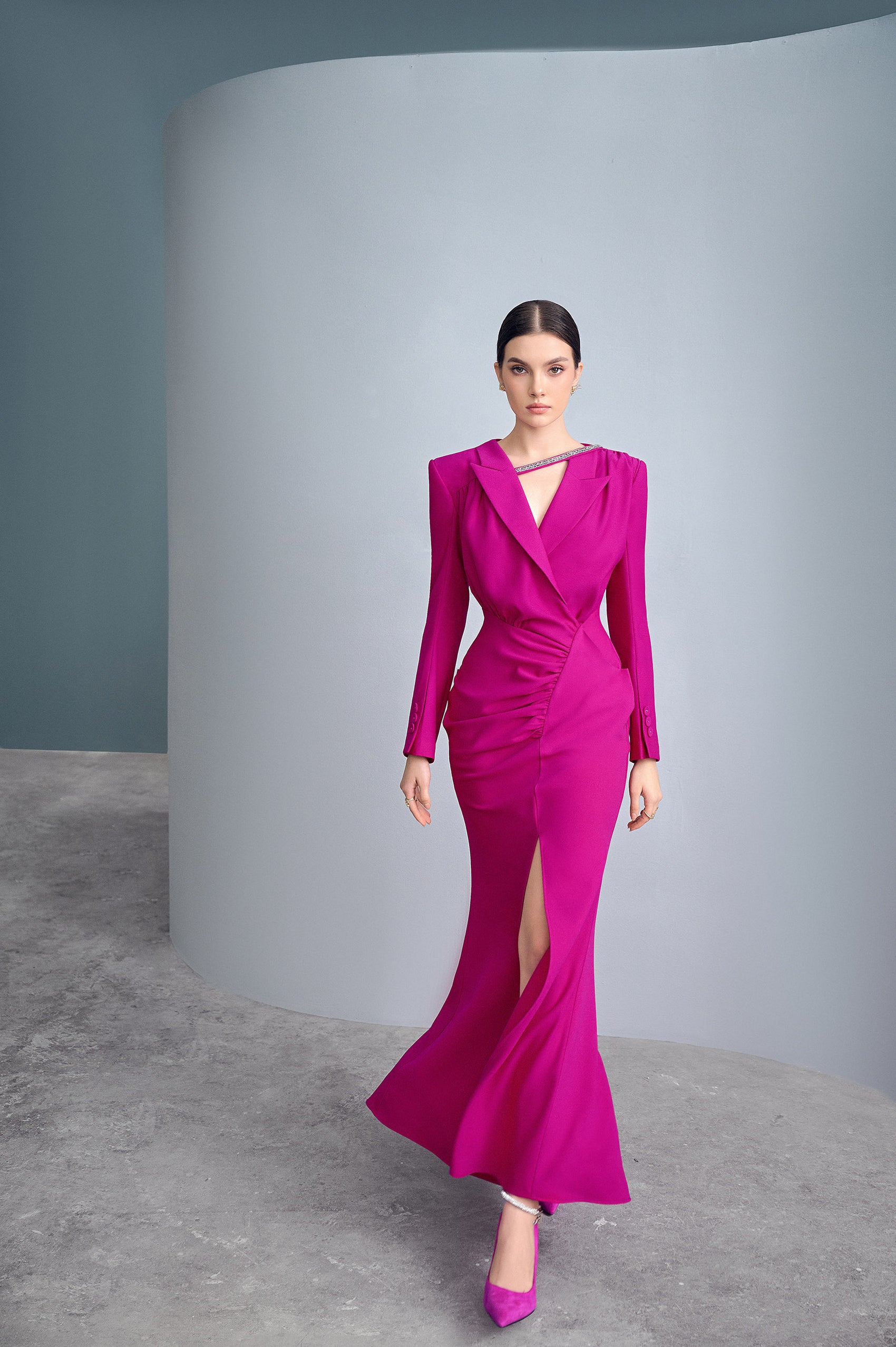 Harmony Asymmetrical Slit Dress