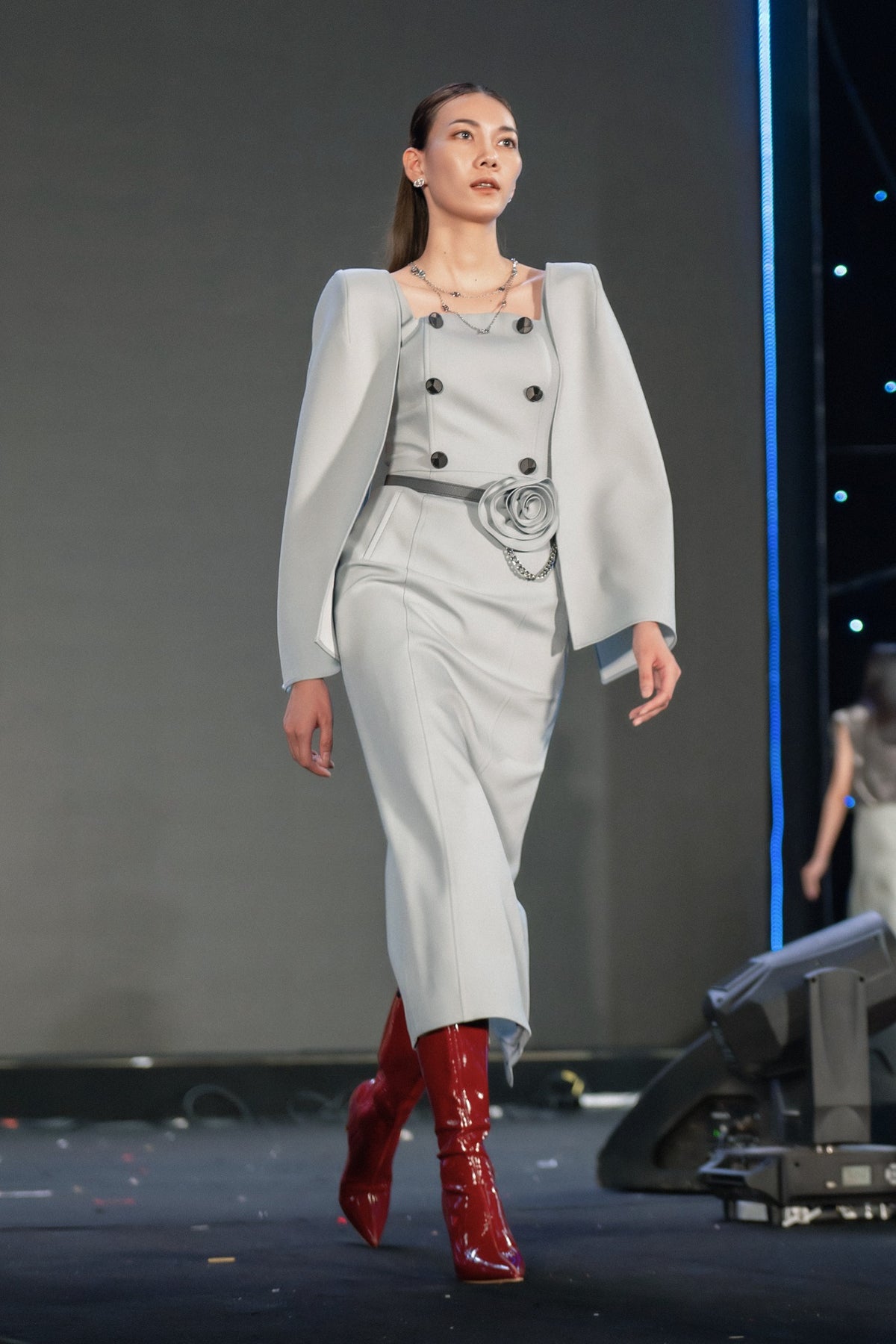 Adela Squared Shoulder Dress