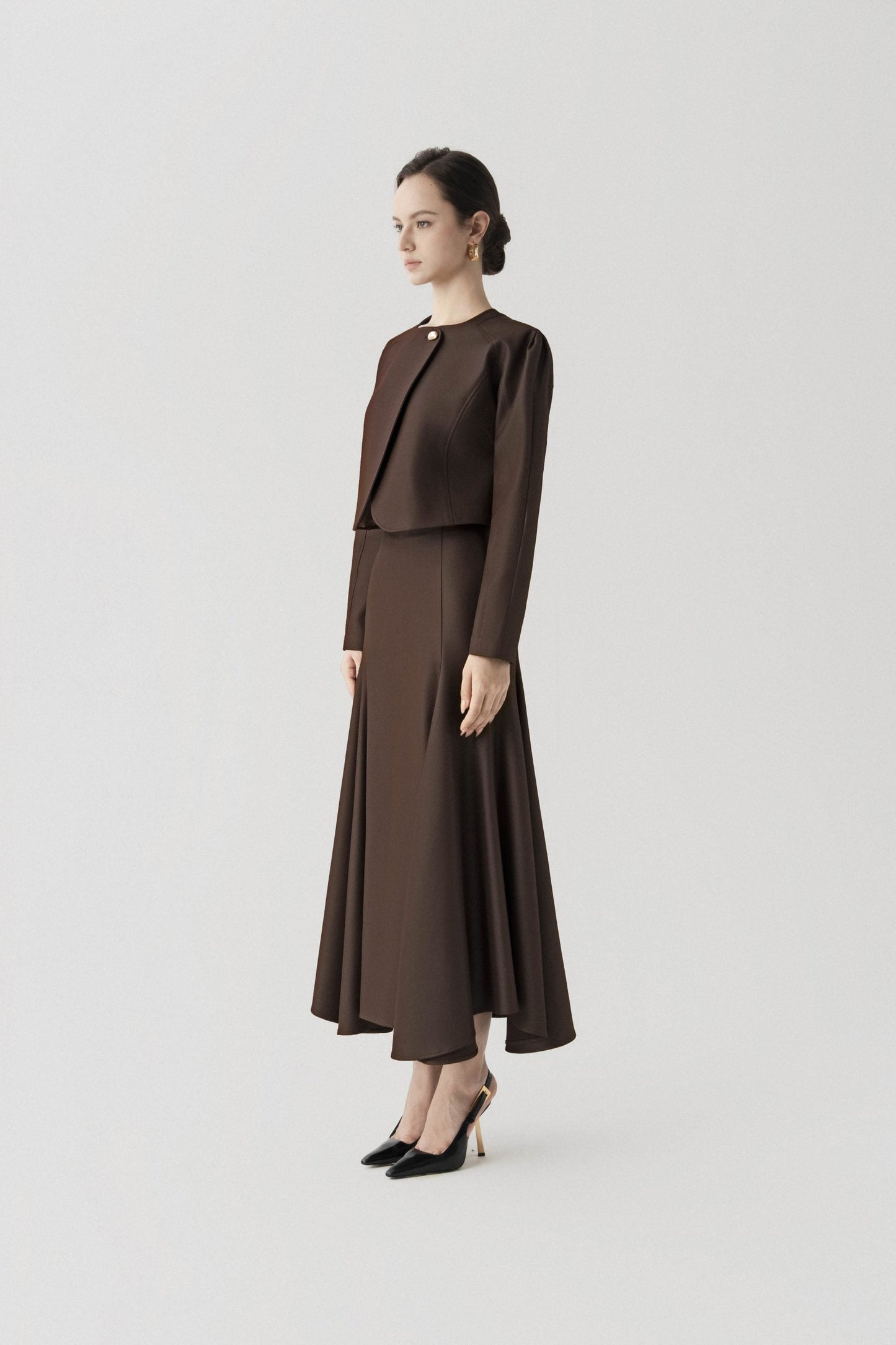 Solstice Set in Chicory Coffee (Jacket & Skirt) image 1
