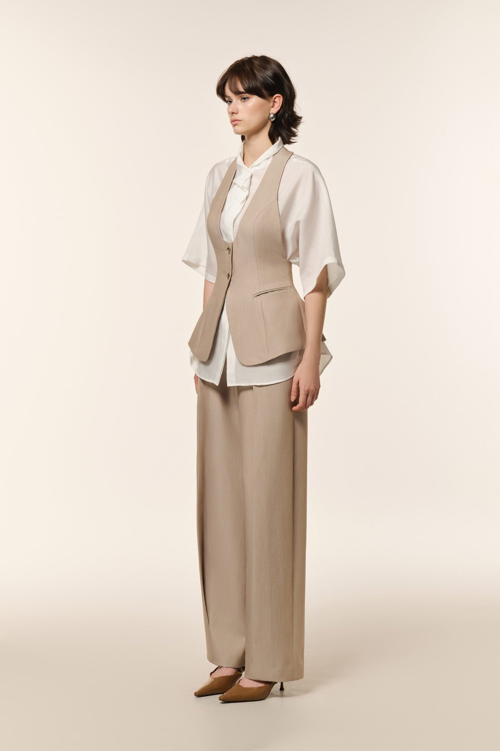 Ease Gilet in Almond Milk image 1