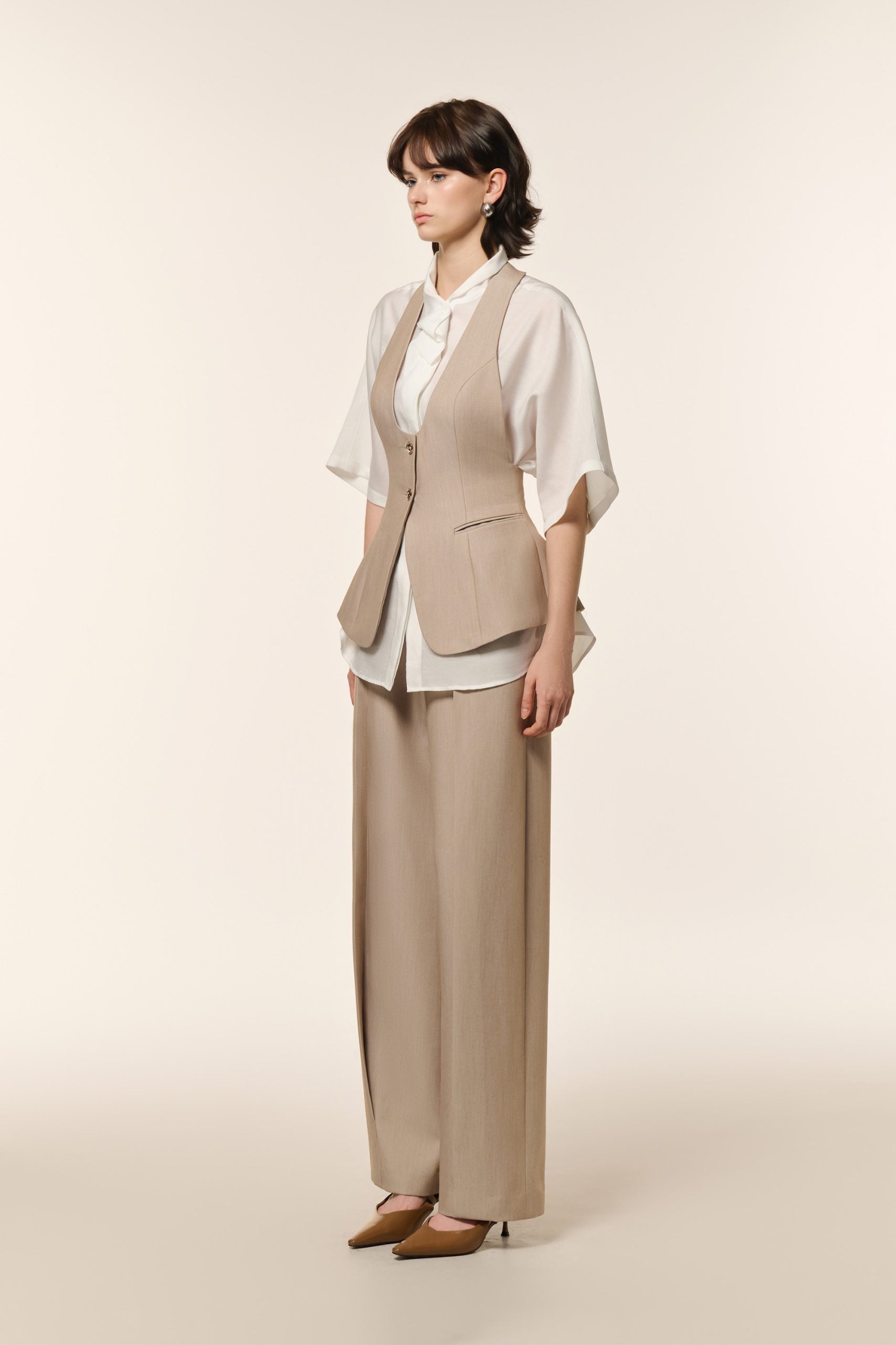 Ease Gilet in Almond Milk image 1