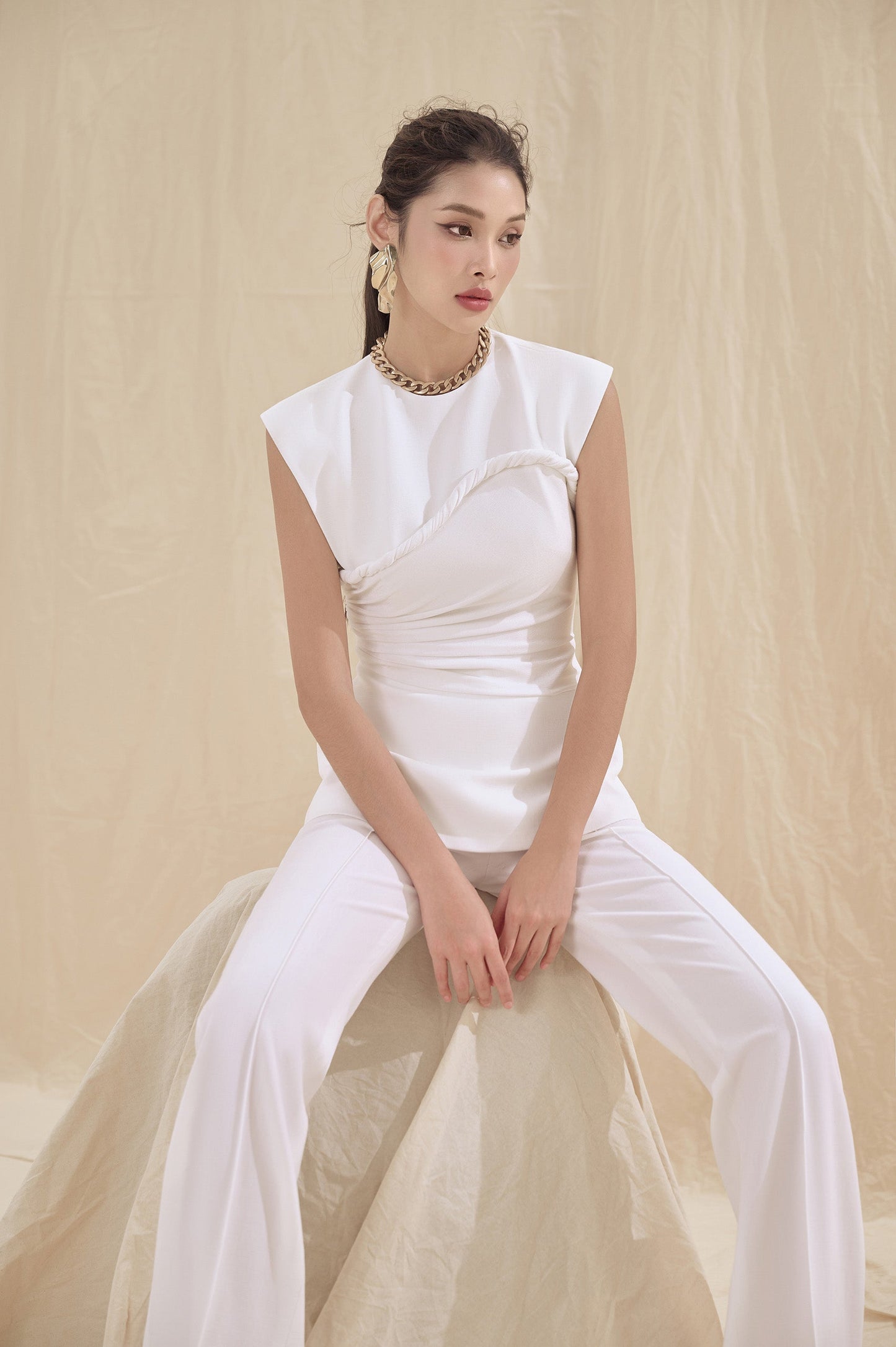 Ceci Twisted Peplum Top image 2