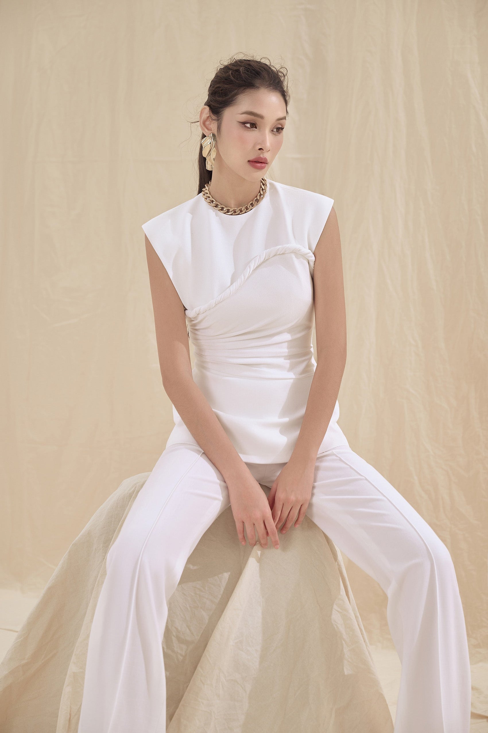 Ceci Twisted Peplum Top image 2