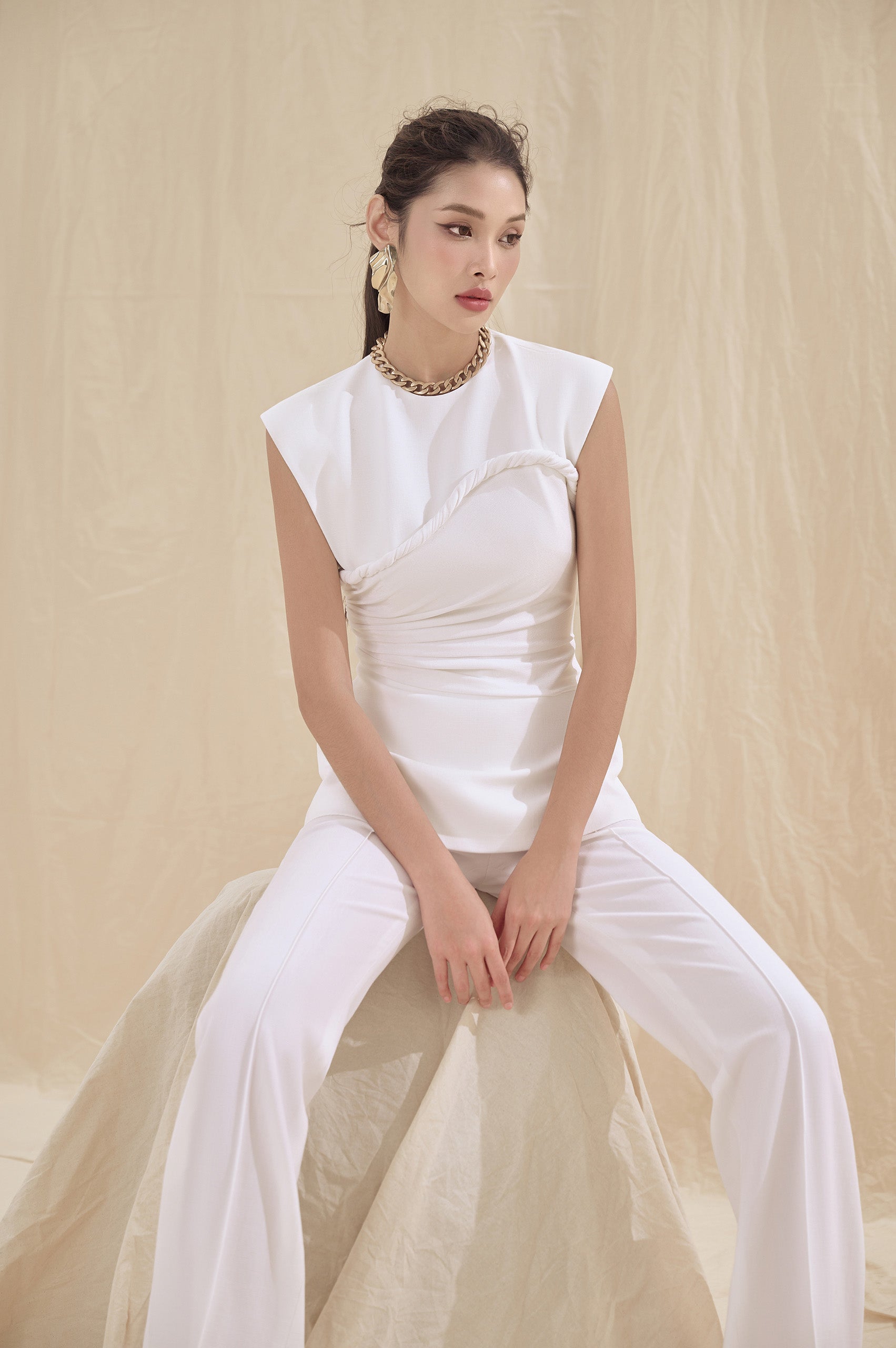 Ceci Twisted Peplum Top image 2